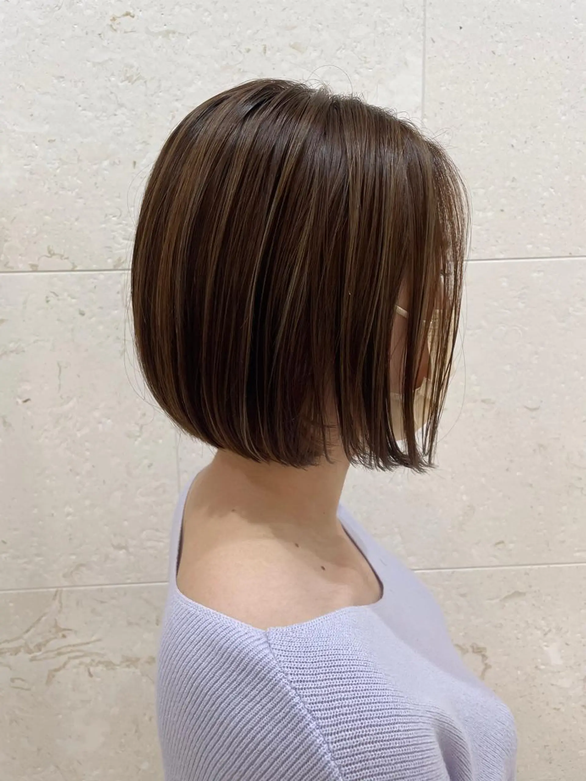 ショート カラー ハイライトカラー ボブ ハイライト カット ヘアカラー トリートメント 斉藤 貴也のヘアスタイル