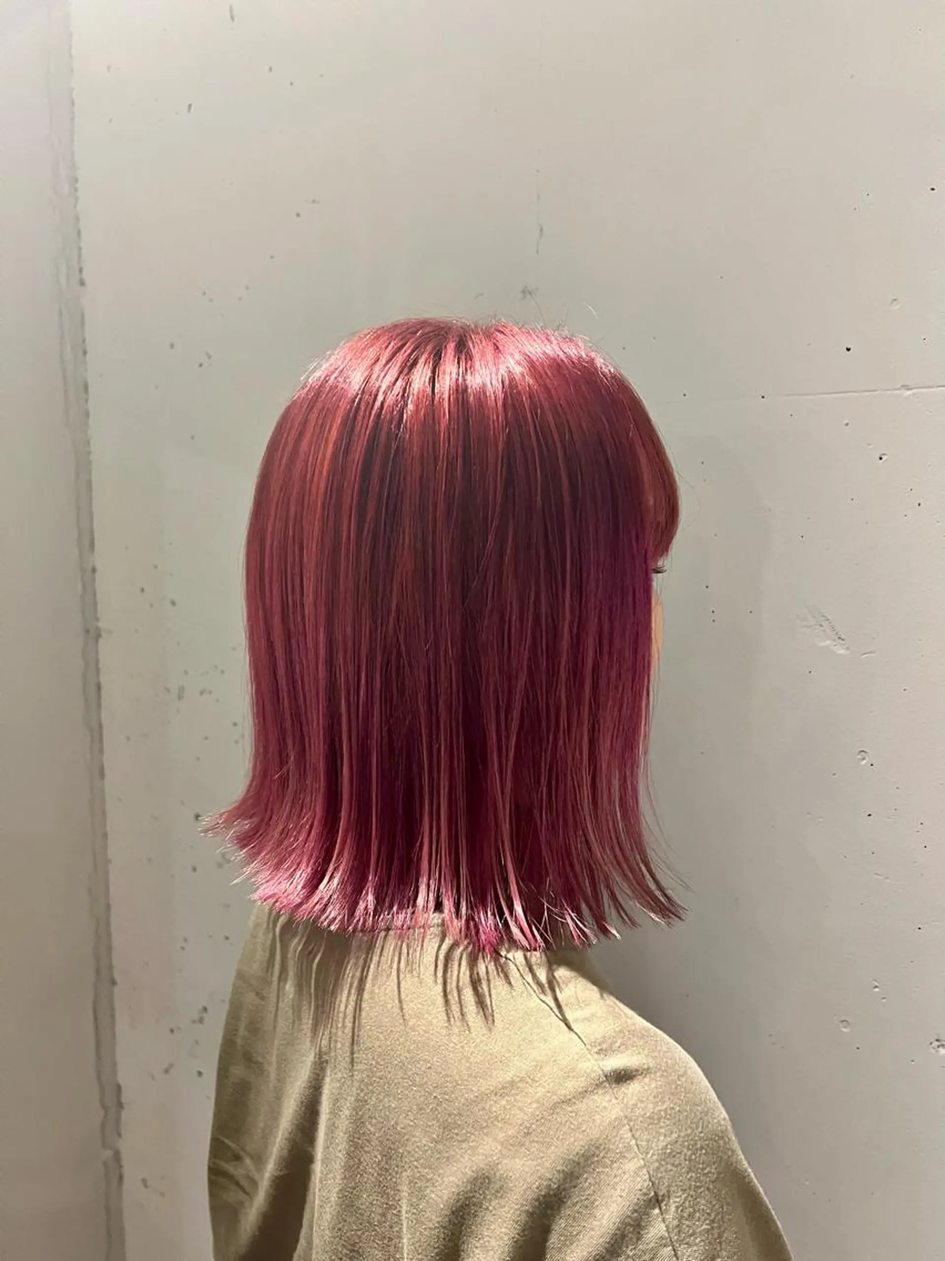 ミディアム カラー ピンクカラー ヘアカラー トリートメント ヘッドスパ カラースペシャリスト しょう🧑🏼‍🎨のヘアスタイル