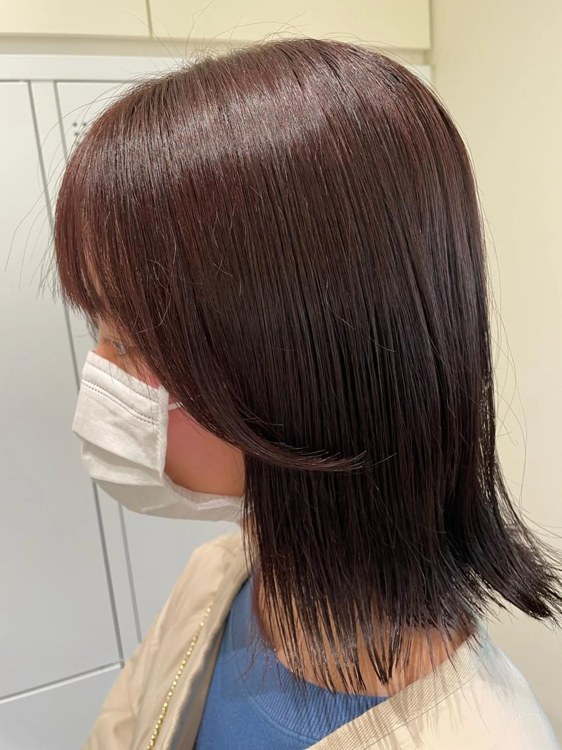 ミディアム カラー 顔周りカット ボブ/インナーカラー /眉毛/Miyuのヘアスタイル