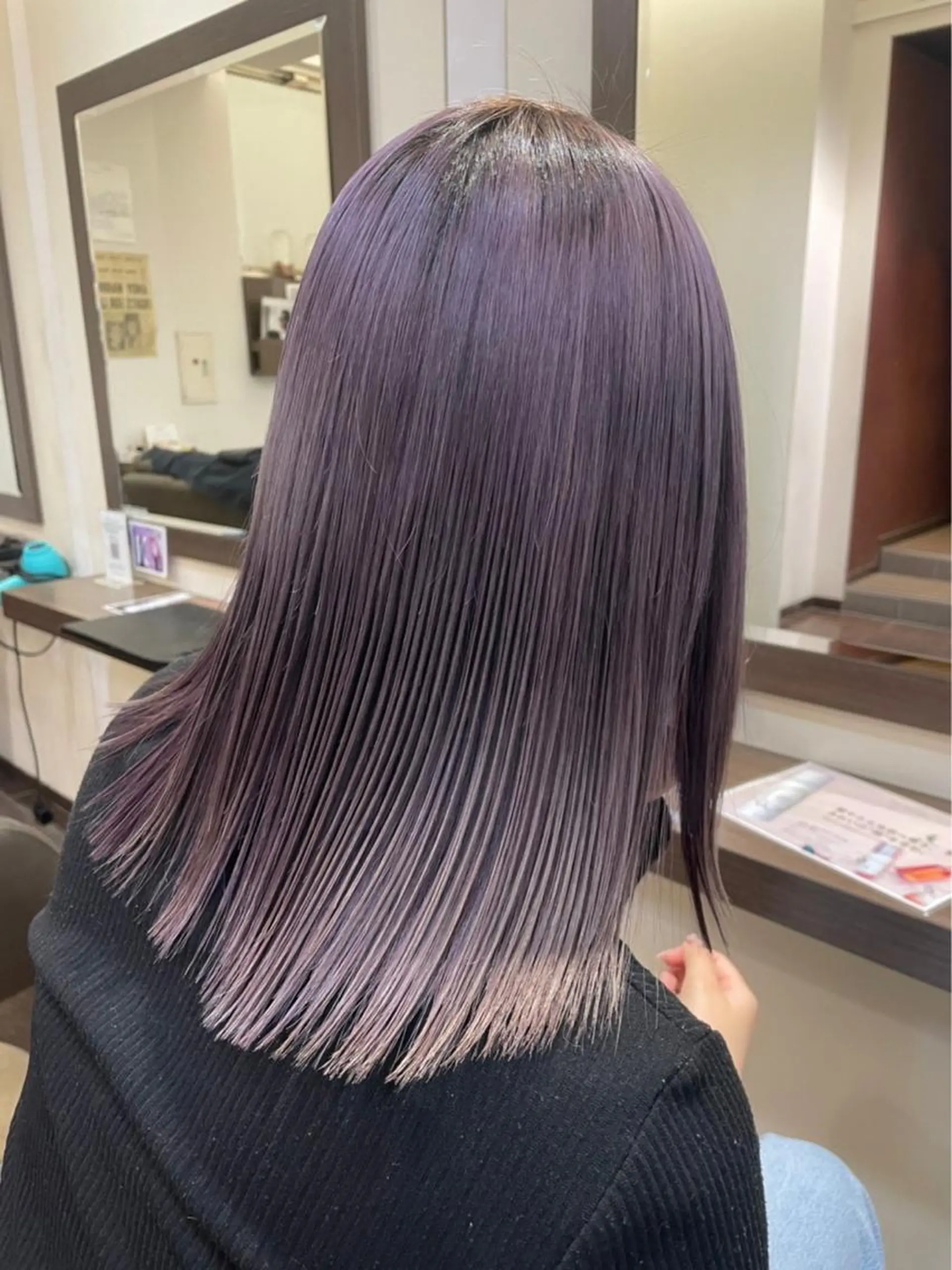 ミディアム カラー ダブルカラー パープルカラー 髪質改善 トリートメント メンズ/艶髪/カラー サクラ🌸のヘアスタイル