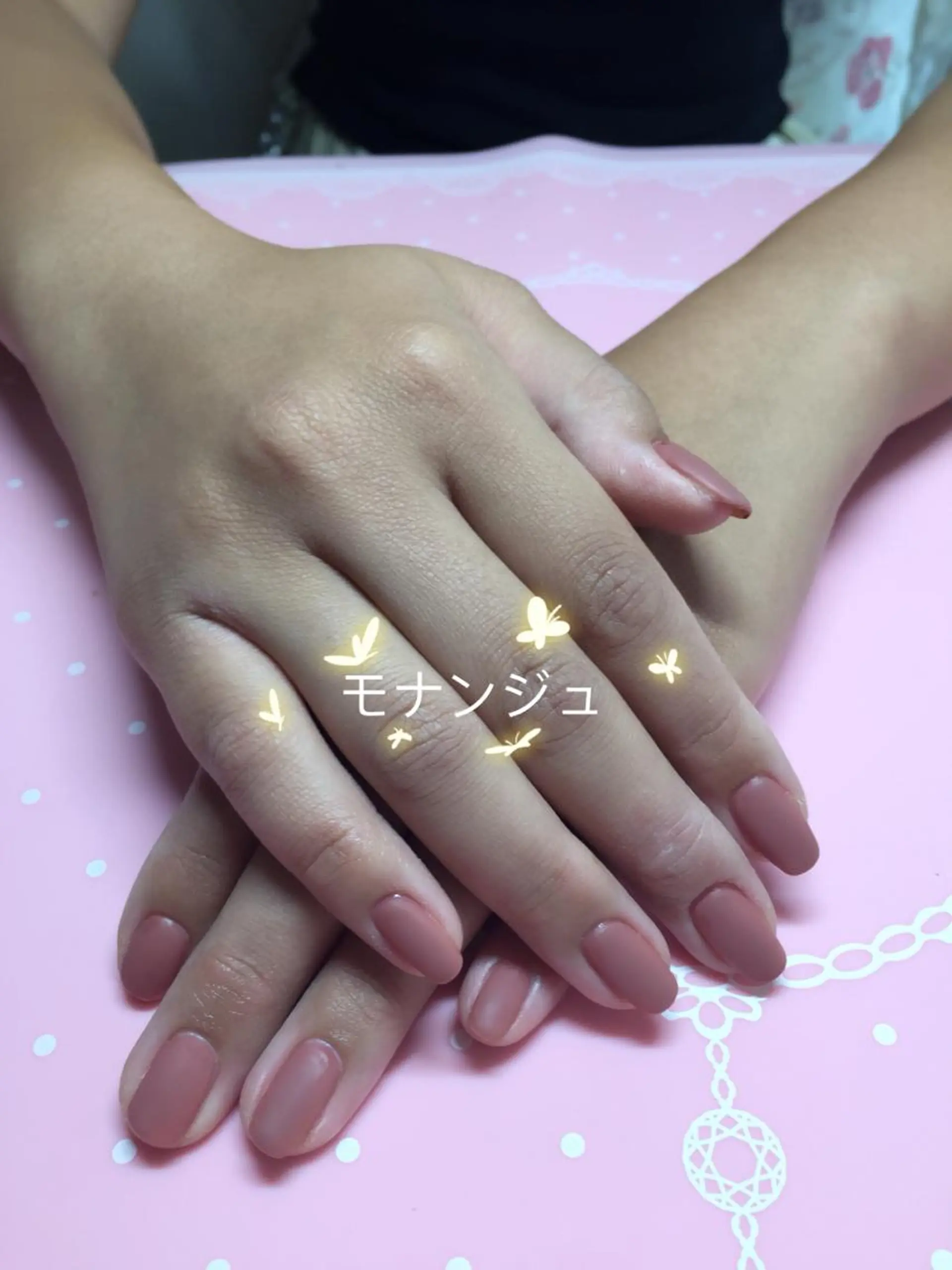 ネイル マットネイル ワンカラーネイル モナンジュ マツパ・眉毛専門のマツエク・マツパデザイン