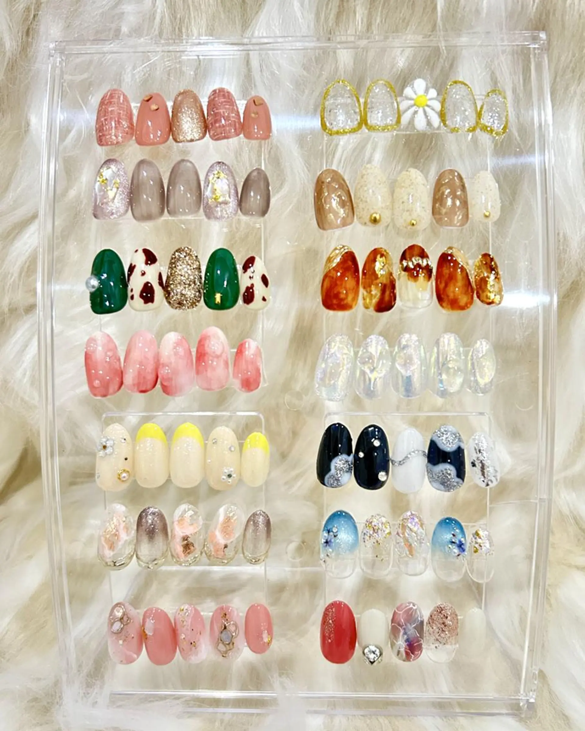 ネイル アニマル柄 長さ出し ジェルネイル グラデーション 韓国ネイル ハンドネイル Nail&eye Belire 新宿のネイルデザイン