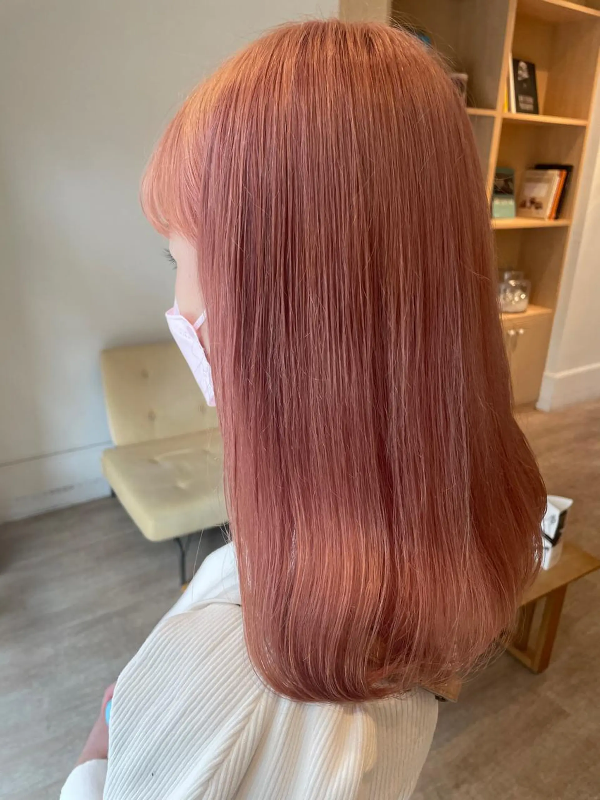 セミロング カラー ✨赤味消しカラー✨ 韓国ヘア/古川恭平のヘアスタイル