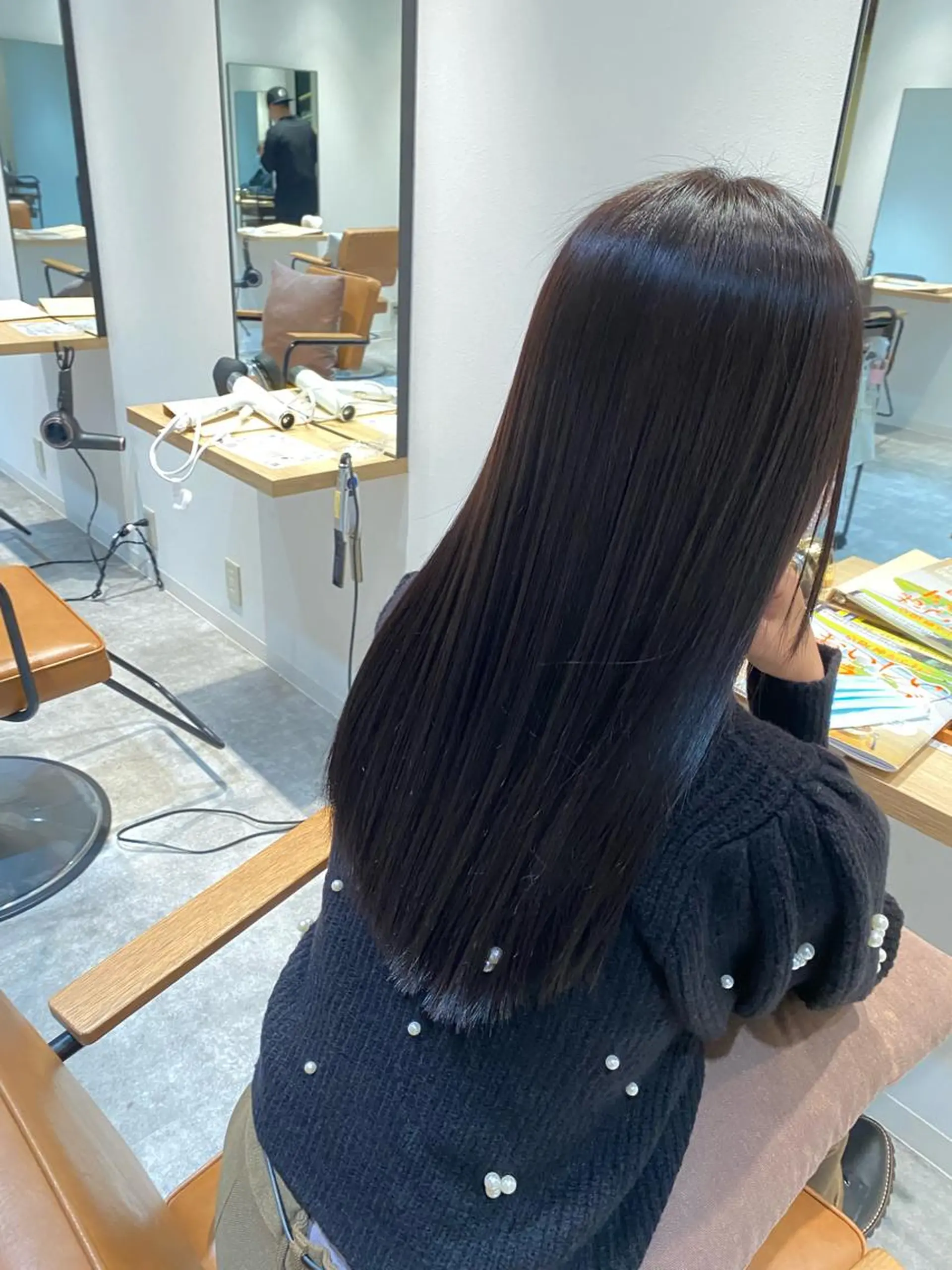 ロング パーマ ストレートパーマ カット 縮毛矯正 オスズ 🎀´-のヘアスタイル