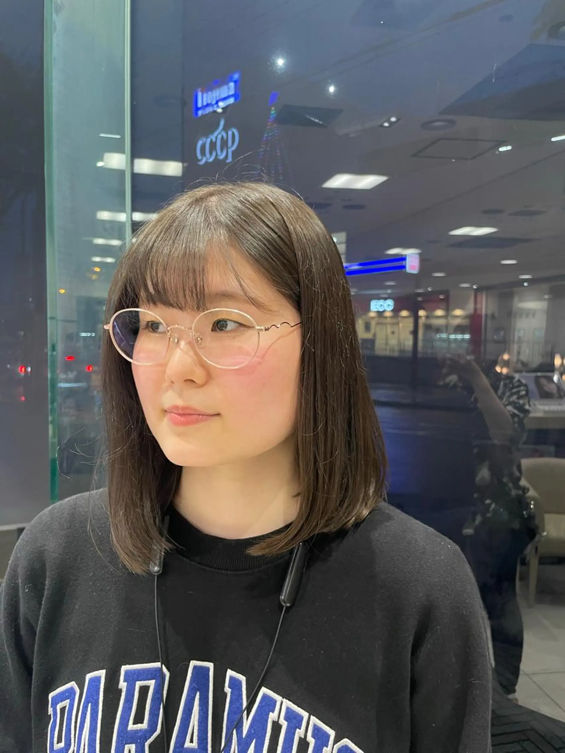 ミディアム カラー アッシュ ヘアカラー クロスパーマ/うる艶 カラー/Kurumiのヘアスタイル