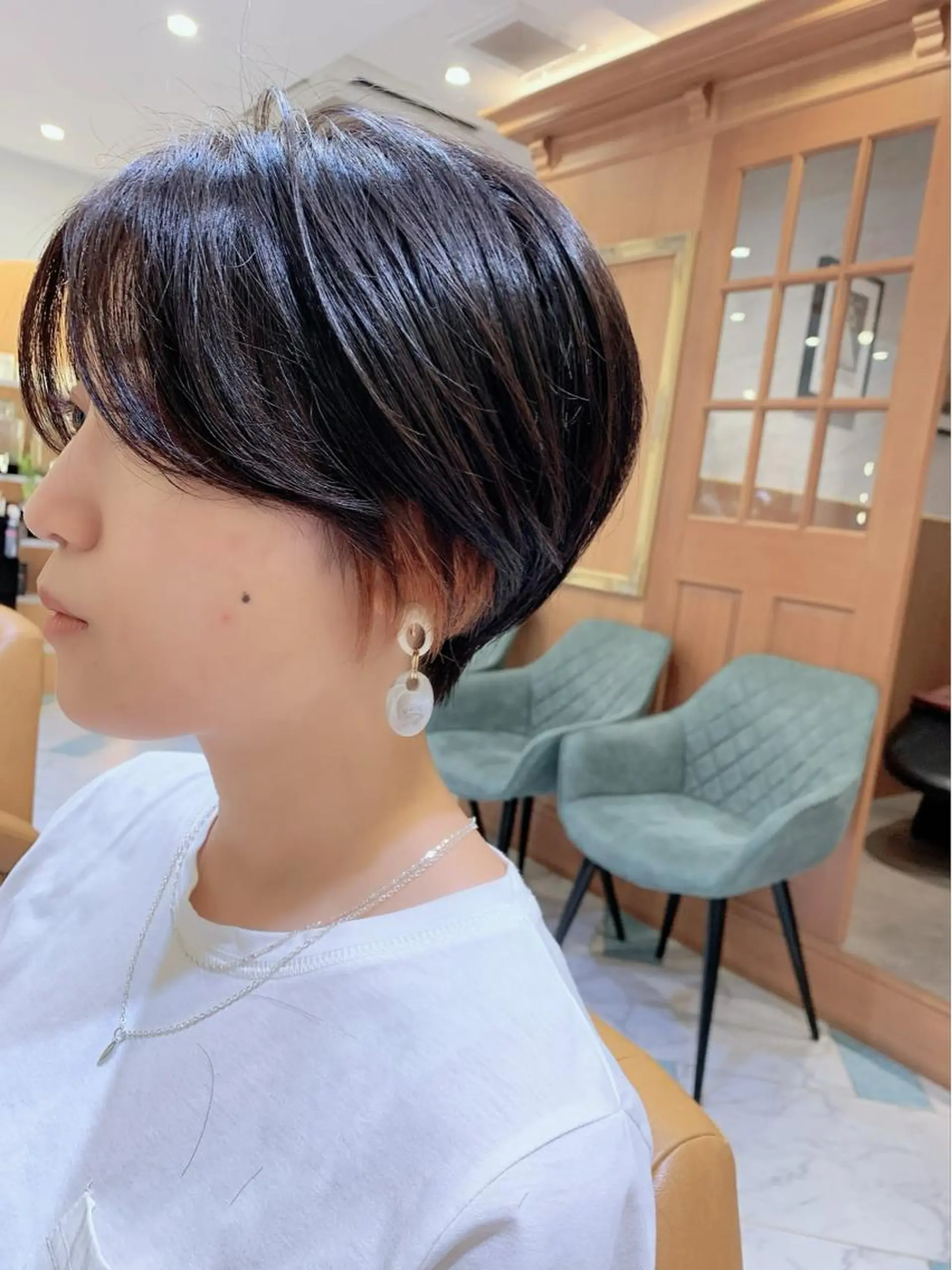 ショート ハイライト ショートヘア 小顔カット ショート/縮毛矯正 紺野紘三のヘアスタイル