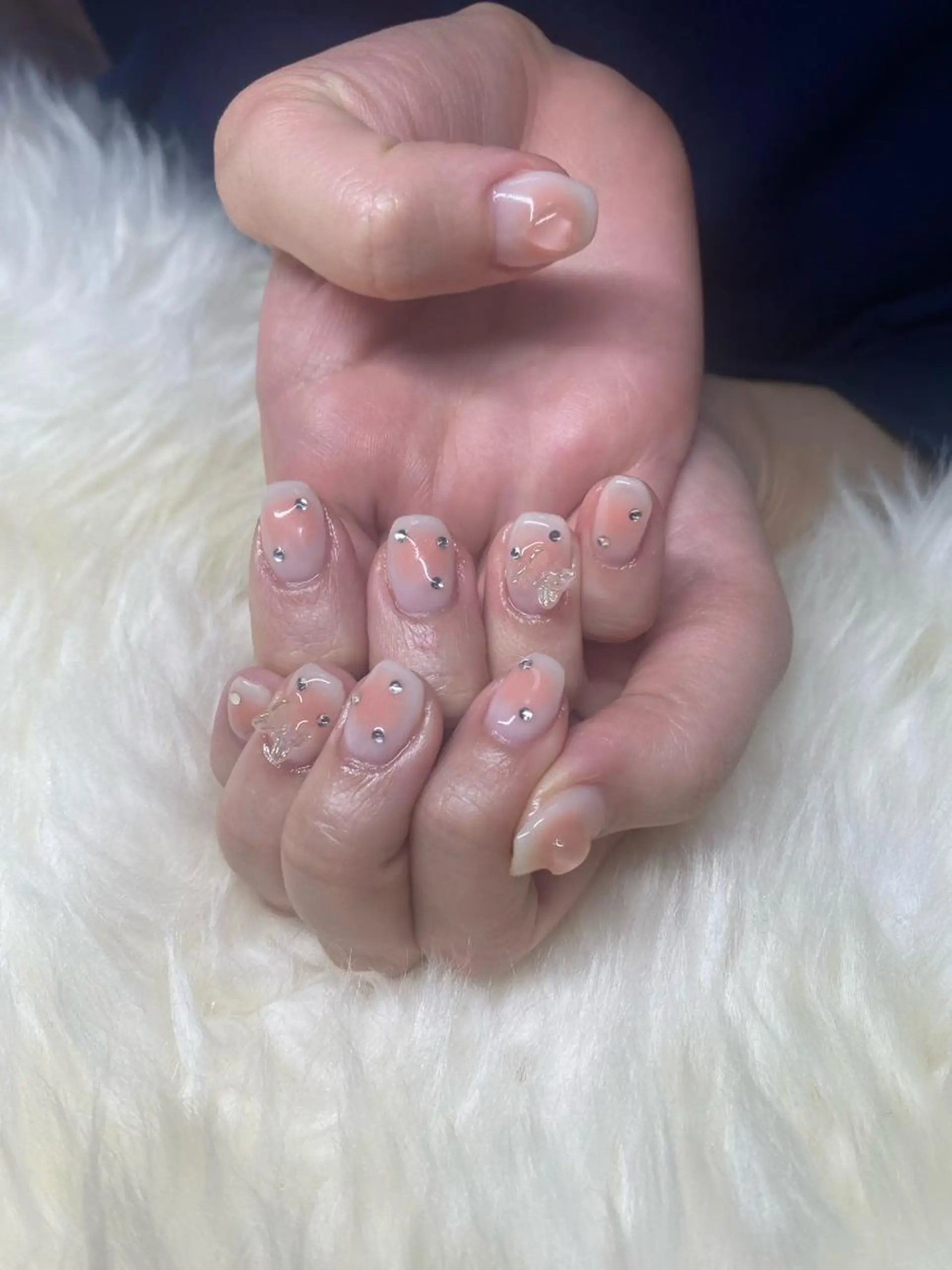 ミディアム ハンドネイル ハンドケア 💜MIYA nail川崎店のネイルデザイン