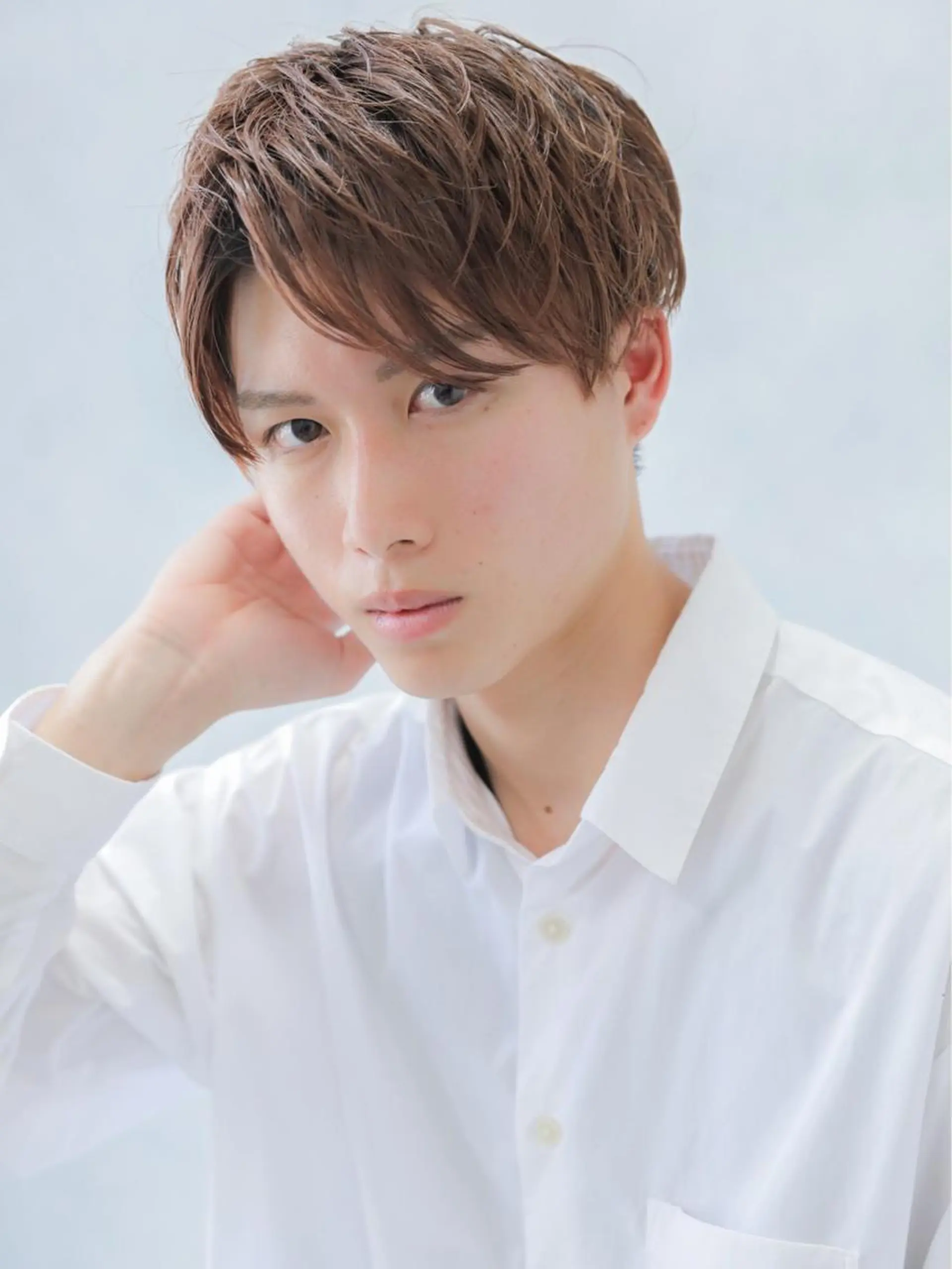 ショート パーマ ヘアアレンジ メンズ センターパート メンズパーマ ツイストスパイラル/ メンズ特化/中川誠也のヘアスタイル