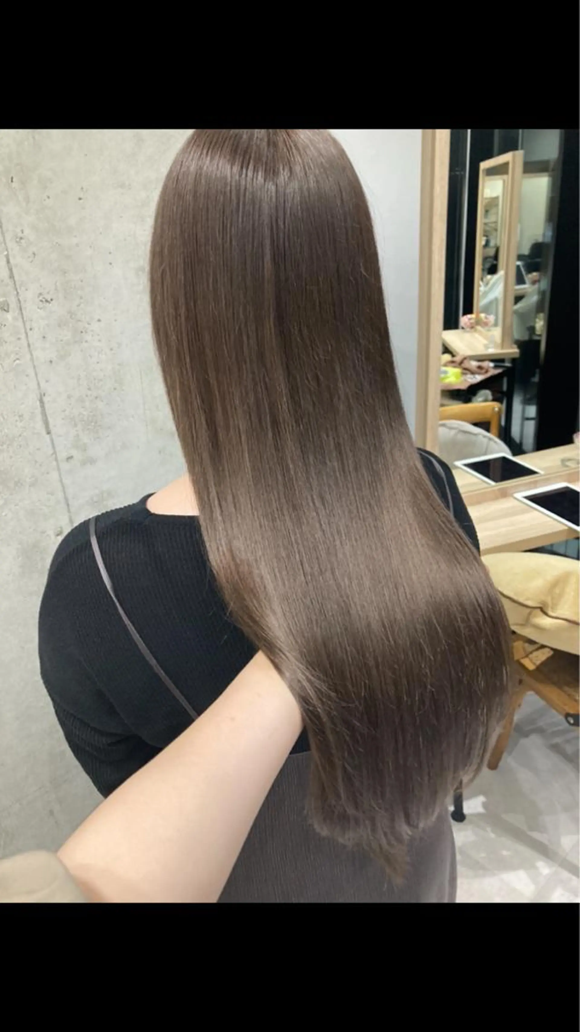 ロング ヘアカラー トリートメント ✨色持ちの良い艶 カラー✨蟹江真世のヘアスタイル