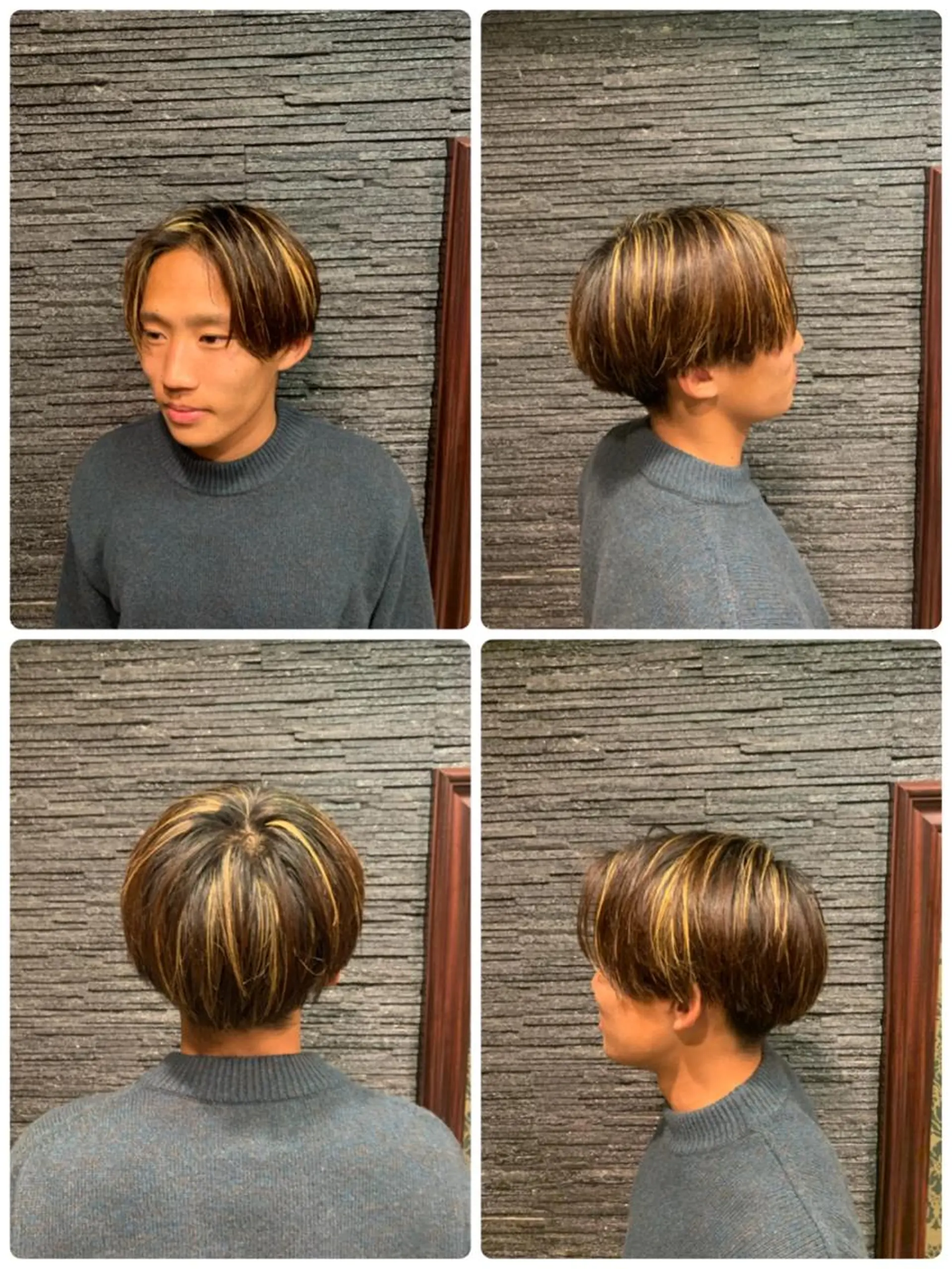 ミディアム カラー ヘアアレンジ ハイライトカラー ハイライト 高橋 大輔のヘアスタイル