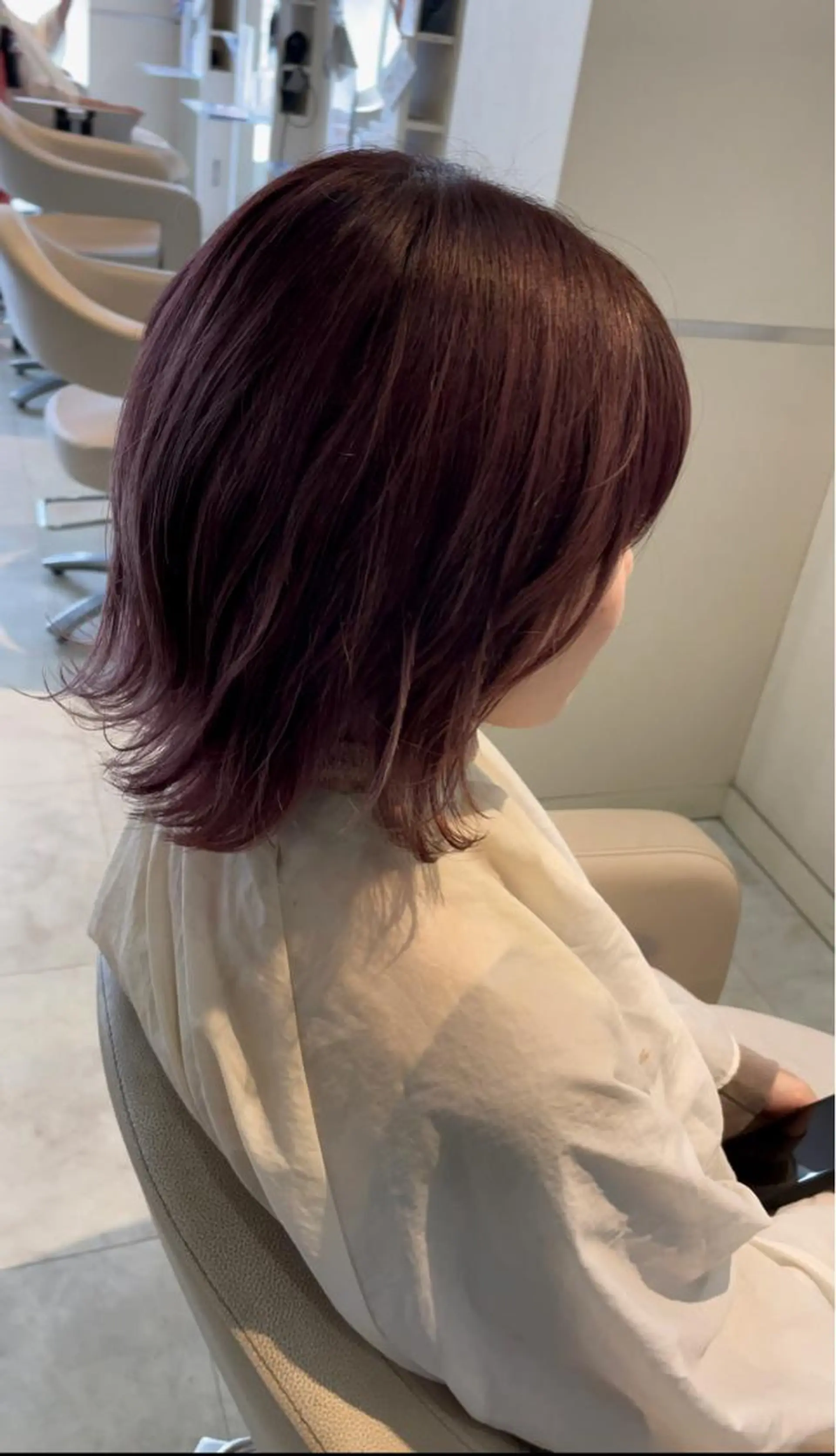 カラー レッドカラー バイオレットカラー ボブ ヘアカラー 本田 卓也のヘアスタイル