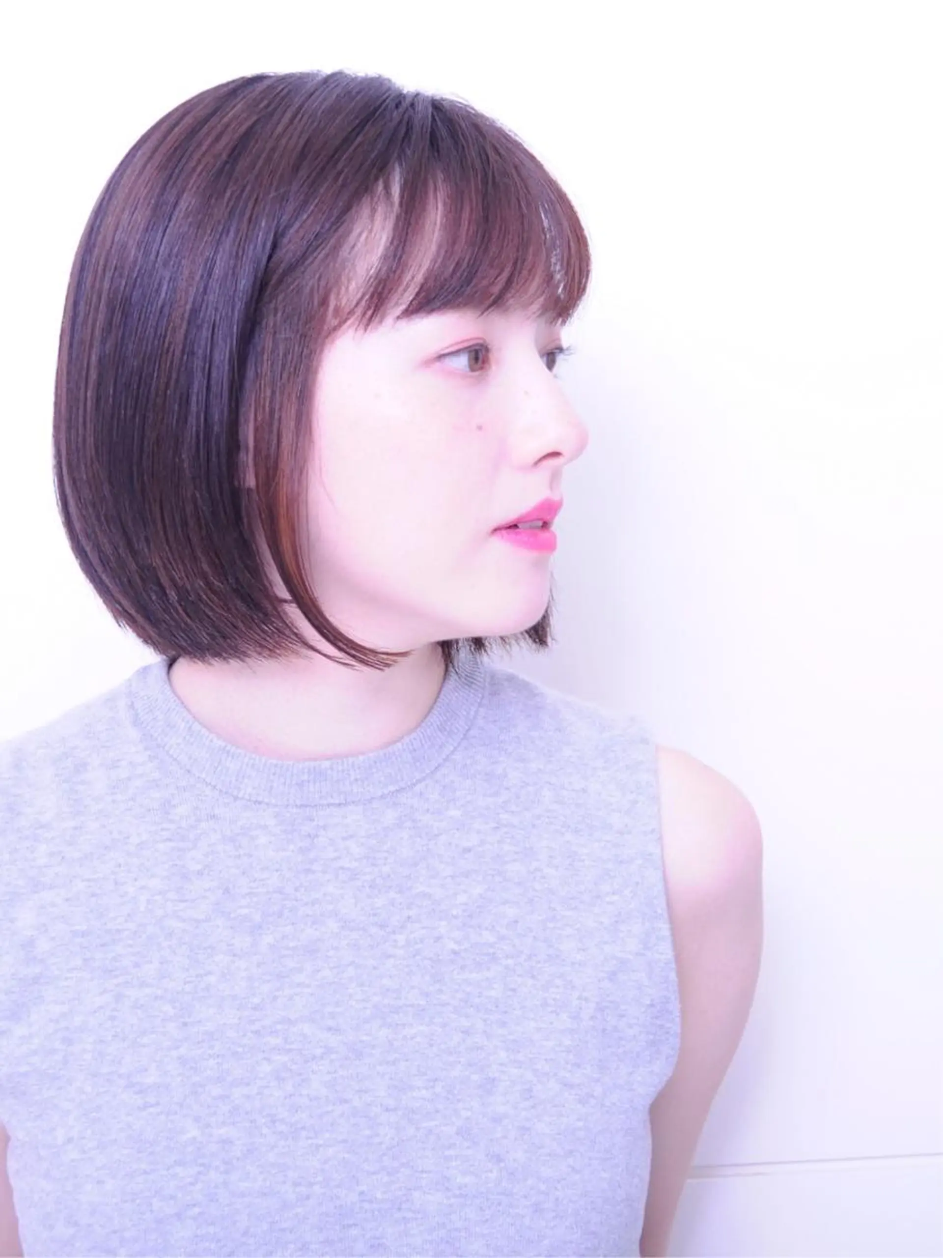 ミディアム ボブ トリートメント カット ヘッドスパ 西村 ようこのヘアスタイル