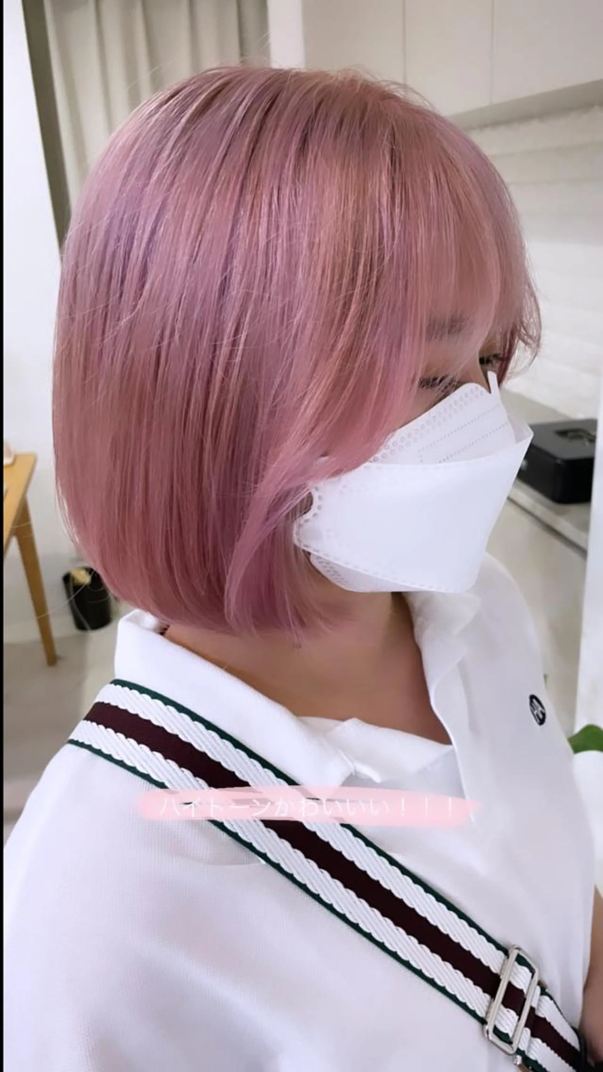 ショート カラー ピンクカラー ホワイトピンク TIGRE  kagoshima所属・鹿児島レイヤー/ 韓国ヘア/みつはのヘアスタイル