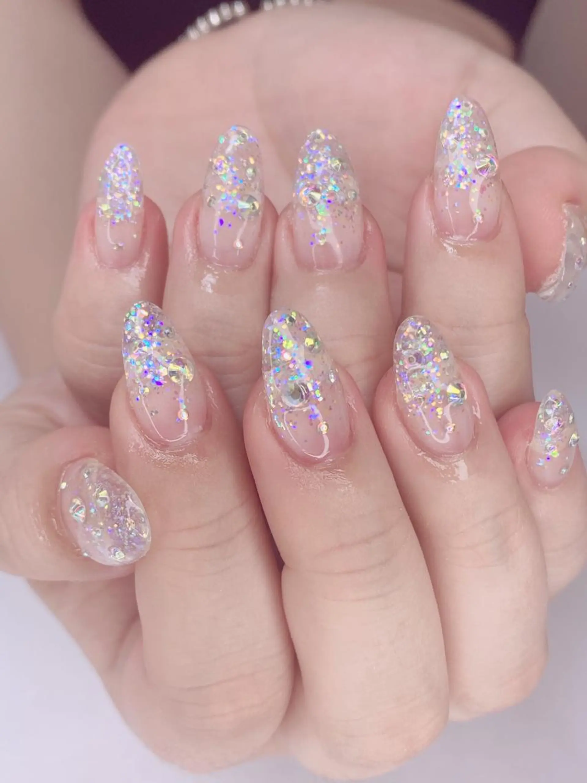ネイル アートネイル オーロラネイル 桜ネイル クリアネイル フレンチネイル Ｎail Ｓalon ertiのネイルデザイン