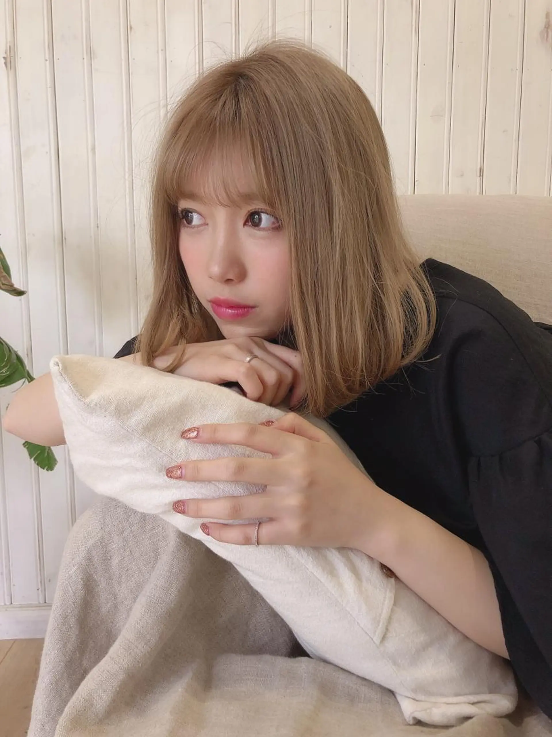 ミディアム カラー 店長/mao/ 前髪/顔周りカットのヘアスタイル