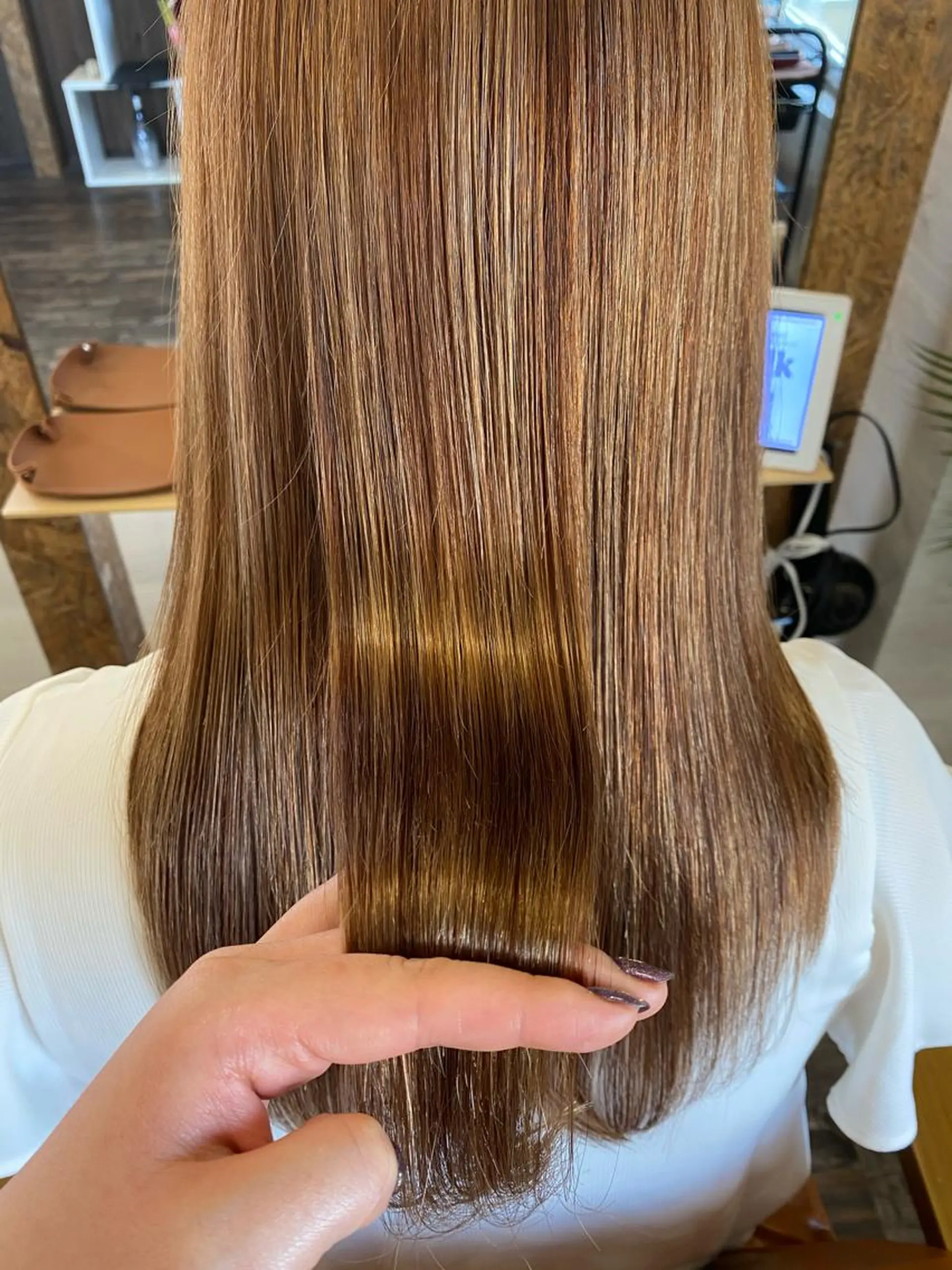 ロング カット トリートメント ブリーチ毛対応酸性 ストレート🌈サキのヘアスタイル