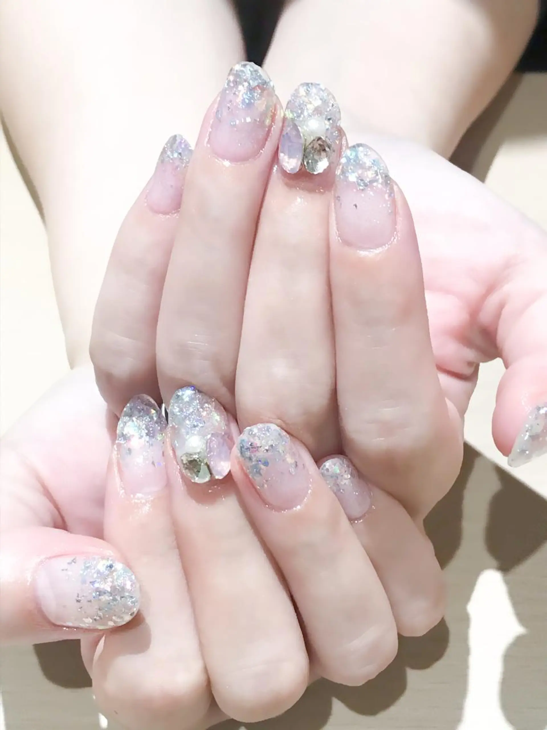 ネイル グラデーション キラキラネイル ラメ(グリッター) ラメグラデーション Nyanco Nailのネイルデザイン