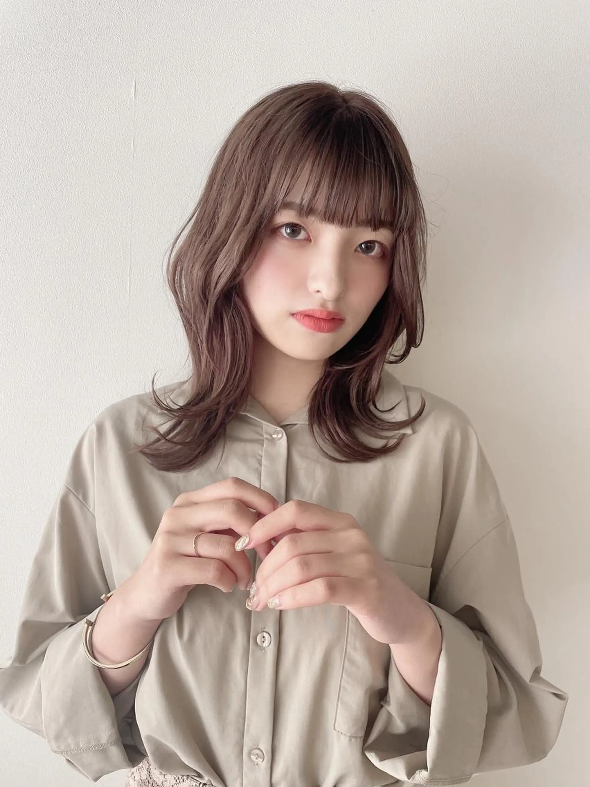 ミディアム カラー カット ヘアカラー なりたいが叶う ながしまじゅんきのヘアスタイル