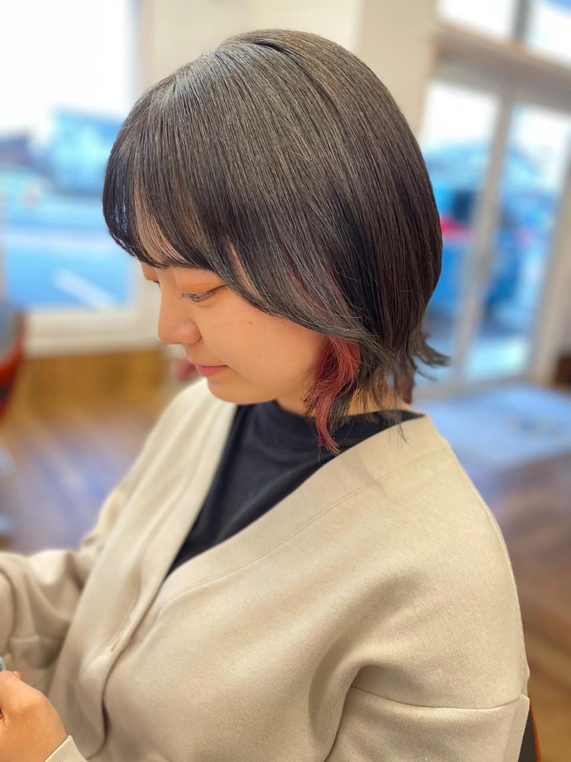ミディアム カラー ヘアカラー 古山 勇太のヘアスタイル