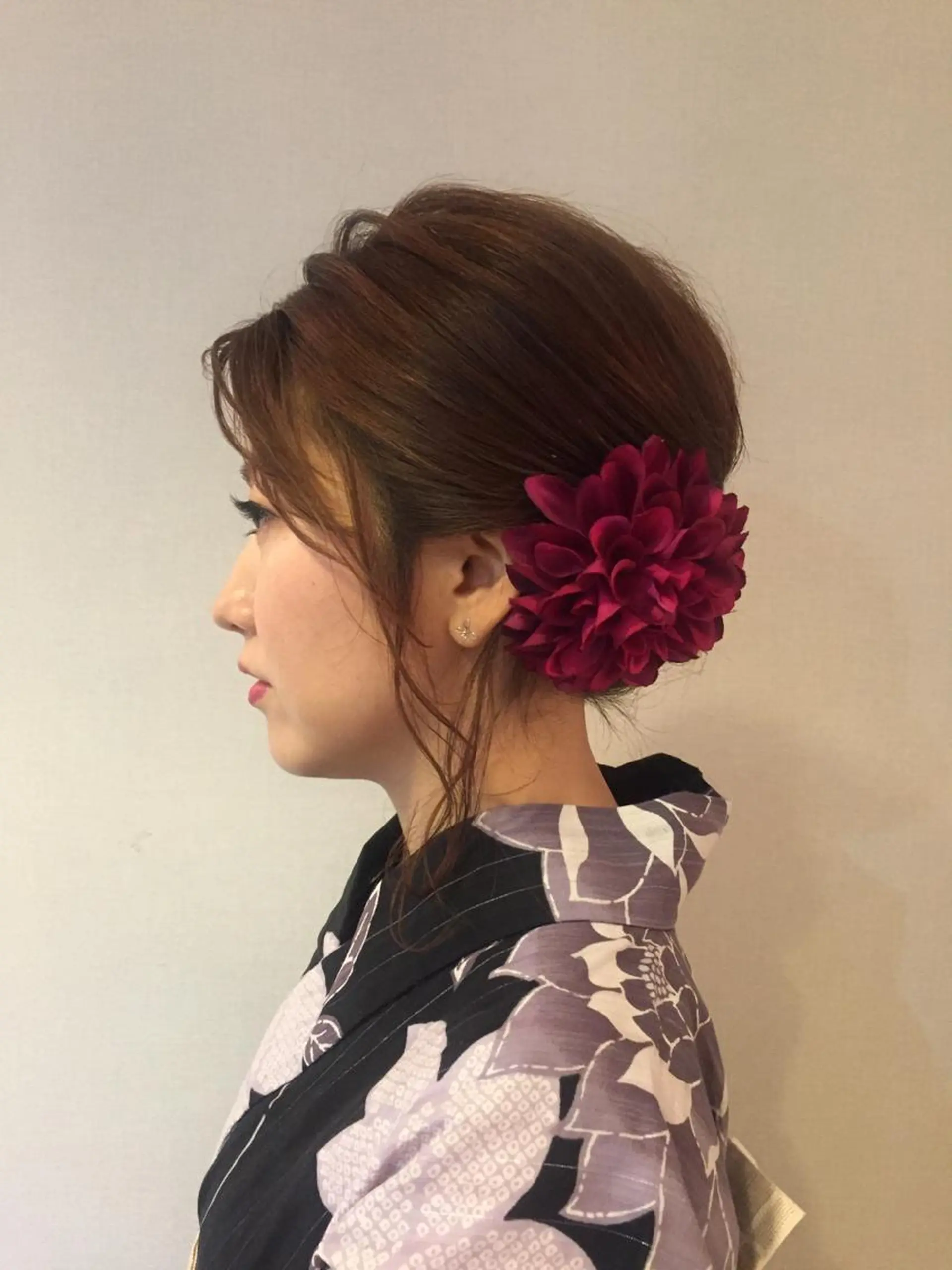 ミディアム ヘアアレンジ 浴衣 平川 友希子のヘアスタイル