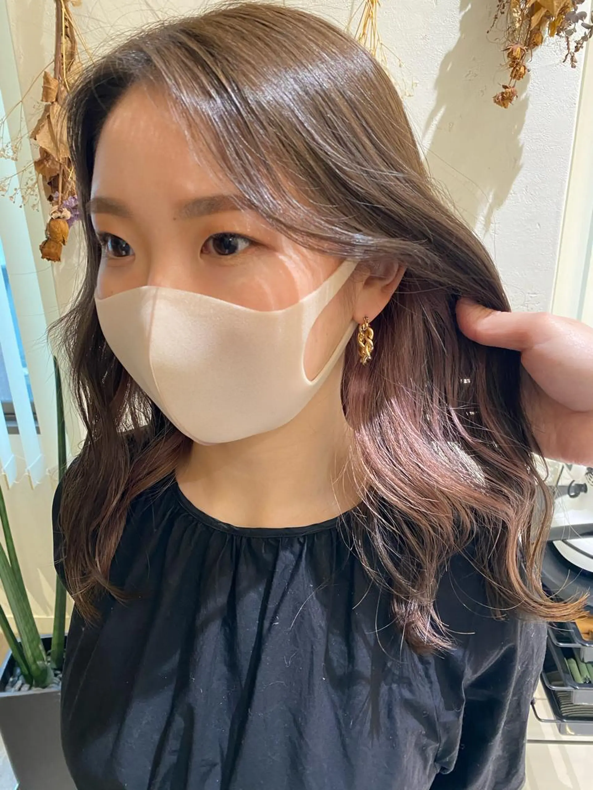 セミロング カラー カット ヘアカラー トリートメント 韓国風スタイル 🍓MIZUKI🍓のヘアスタイル