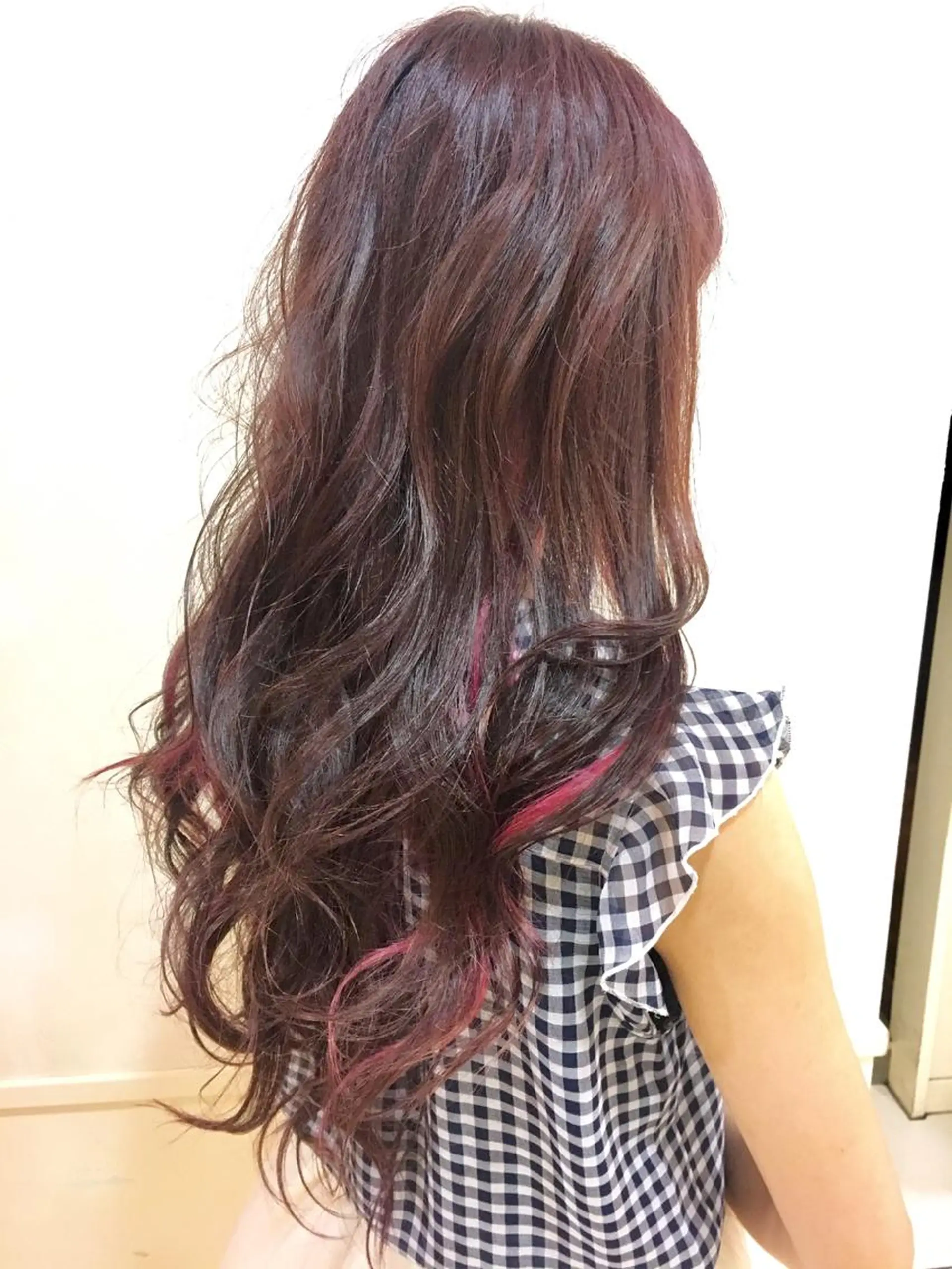 ロング カラー ピンクカラー 髪質改善/美髪矯正 マネージャー福永のヘアスタイル