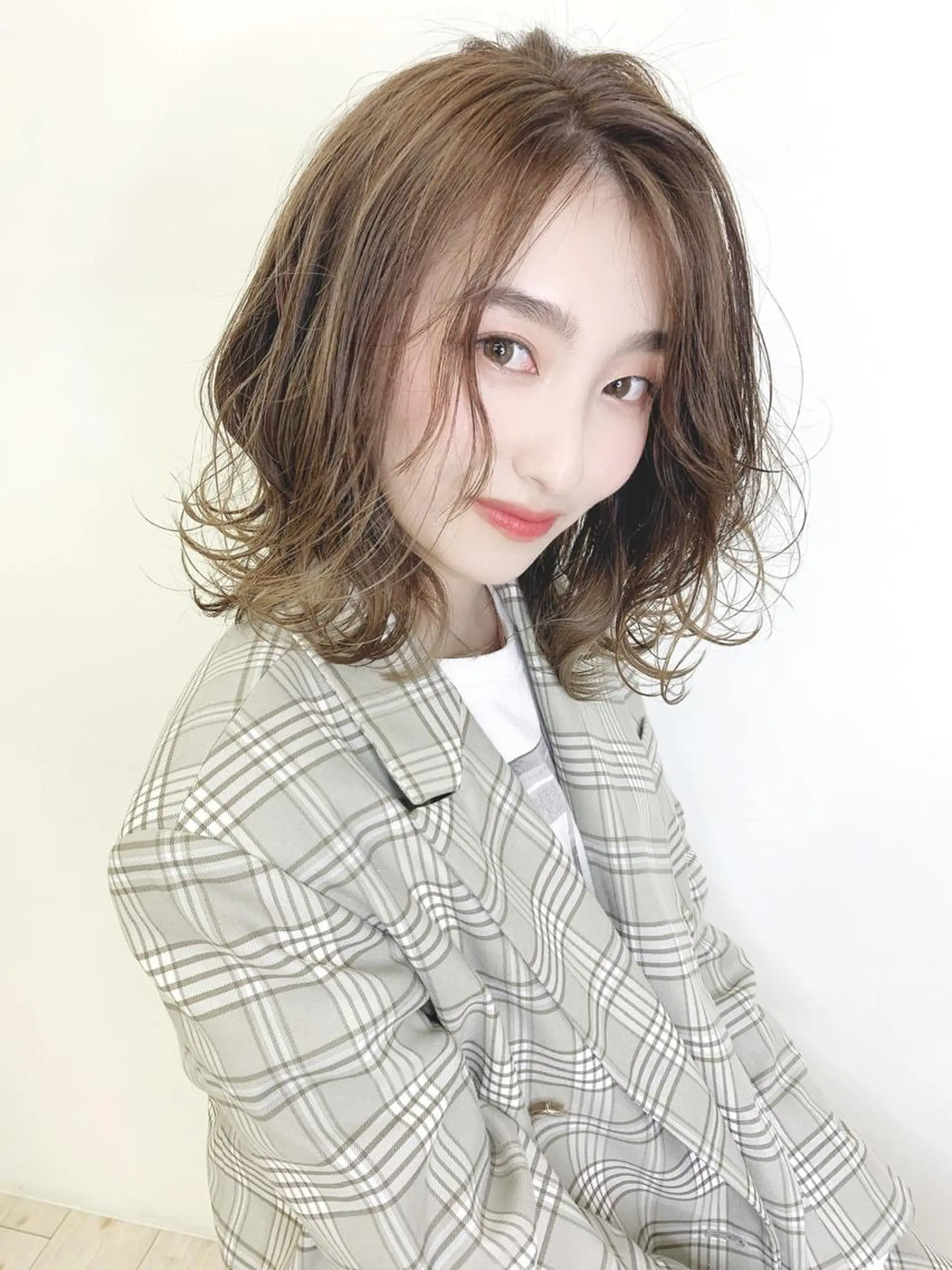 ミディアム カラー パーマ ヘアアレンジ メンズ ボブ くびれヘア 🤍❄️水田 美雪❄️🤍のマツエク・マツパデザイン