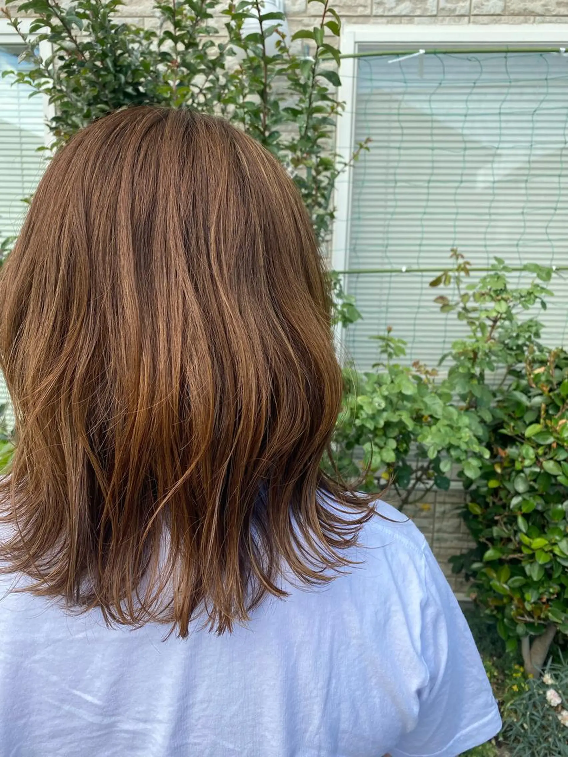 ミディアム ハイライト カット ヘアカラー トリートメント 永沼 真依のヘアスタイル