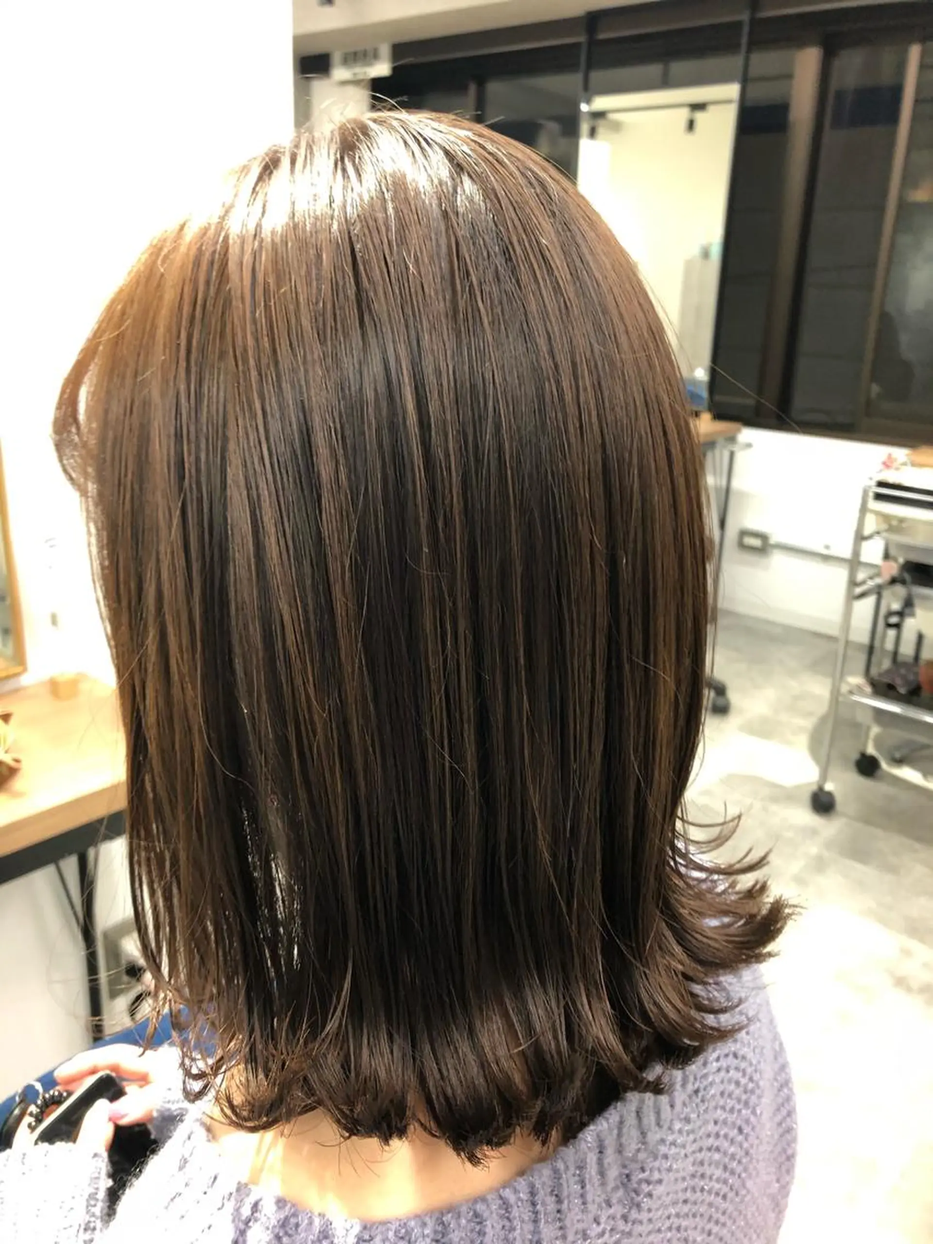 ミディアム 切りっぱなしボブ ボブ Noy所属・Noyヨシモト ヒロトのヘアスタイル