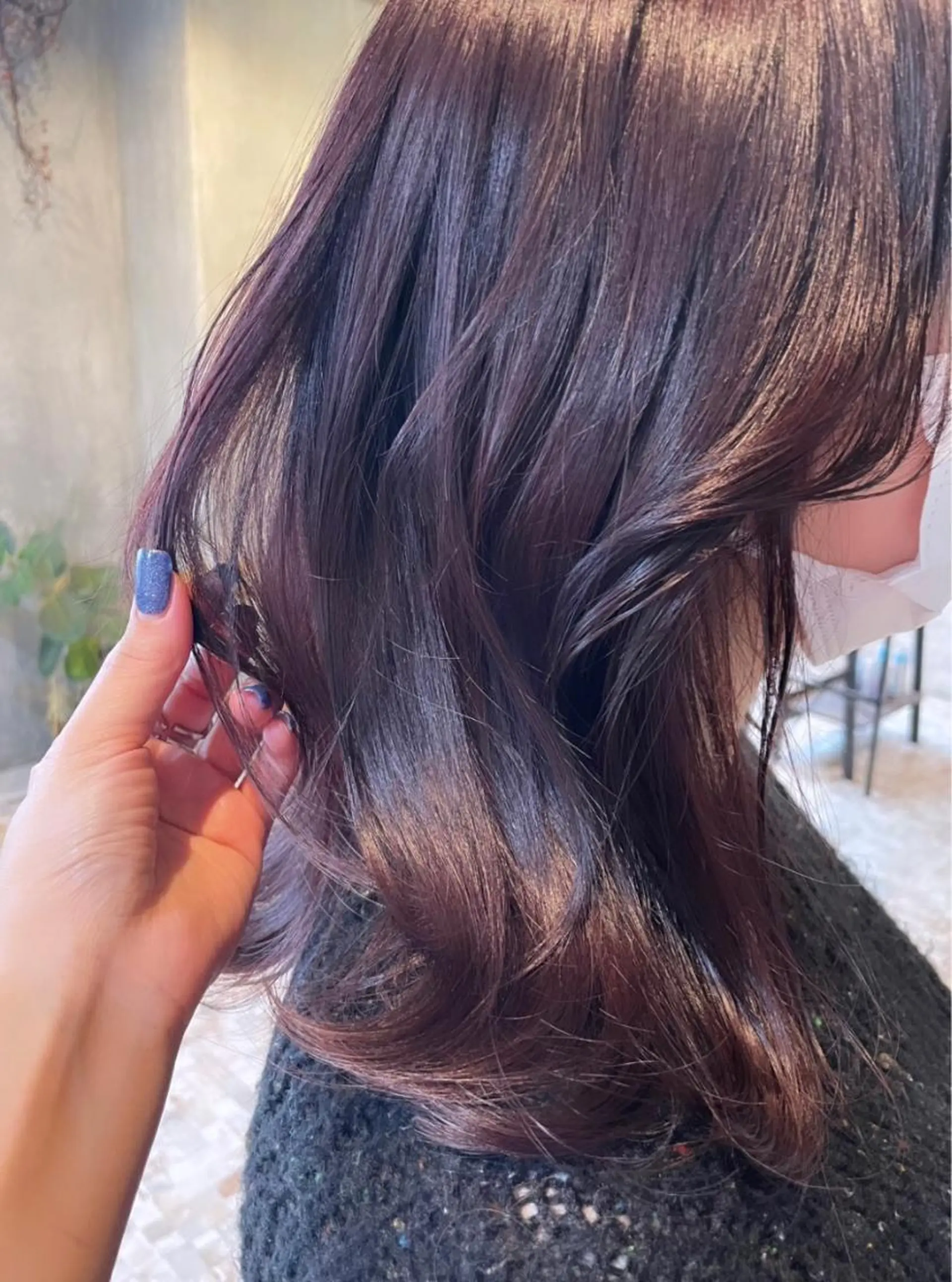 ミディアム カラー カシス risako🇰🇷 韓国ヘア/レイヤーのヘアスタイル