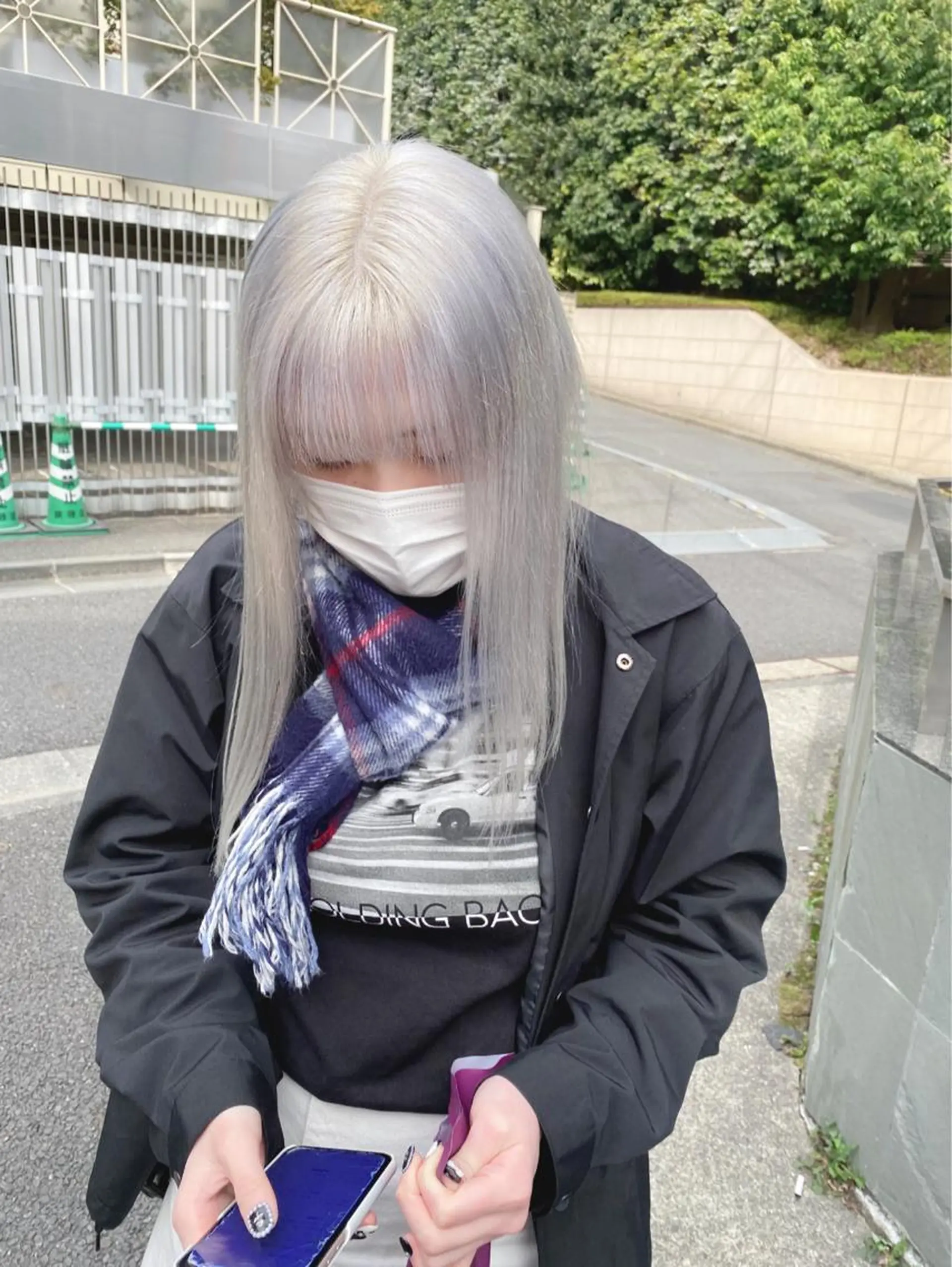 ロング カラー パーマ ヘアアレンジ メンズ キッズ ネイル マツエク・マツパ アイブロウ ヘアカラー トリートメント ハイトーン/ピンク 💗モモ໒꒱のヘアスタイル