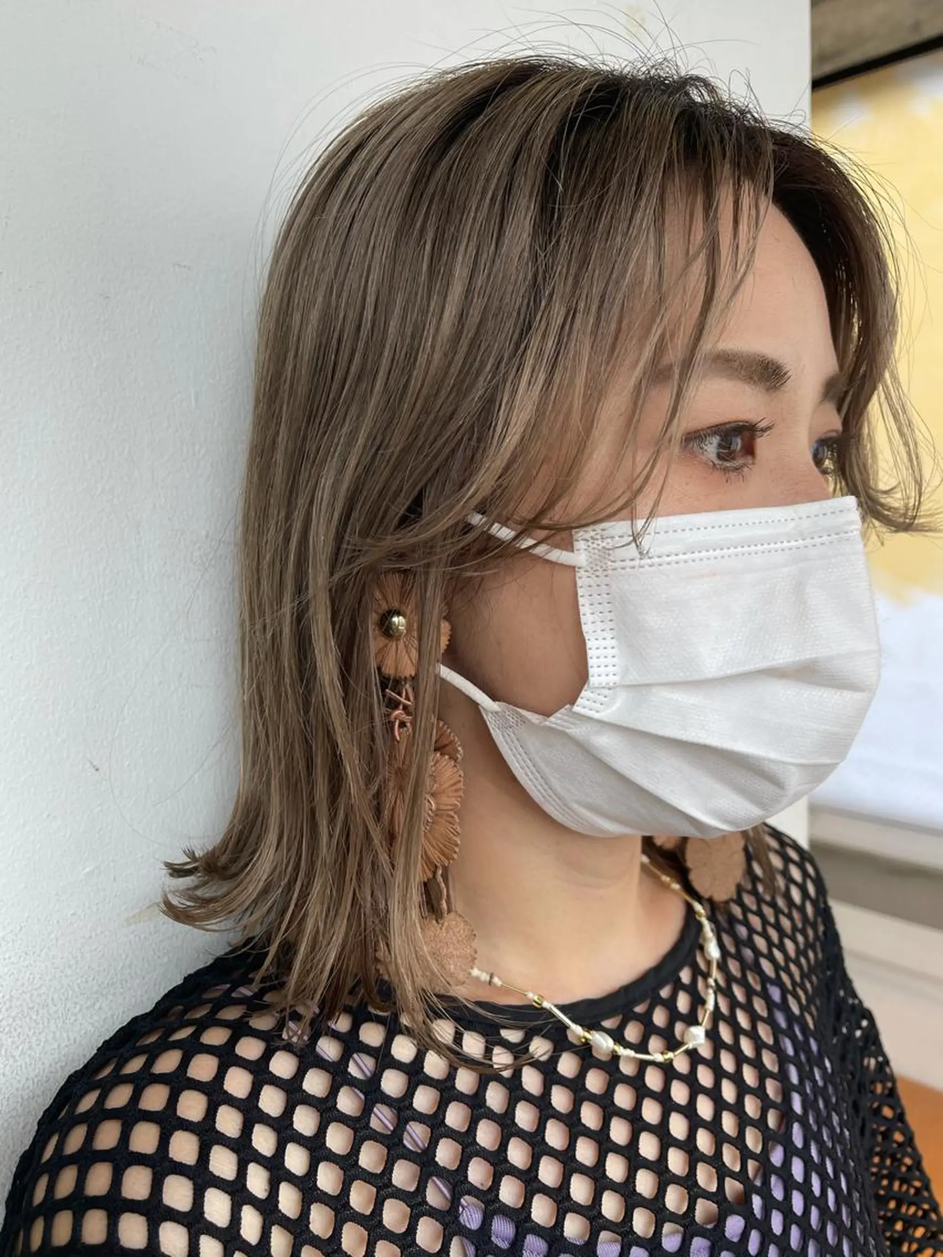 ミディアム カラー ブリーチ デザインカラー グラデーションカラー ハイトーンカラー ボブ ヘアカラー トリートメント pole/apartment所属・💓パーマ，💗 レイヤーカットのヘアスタイル