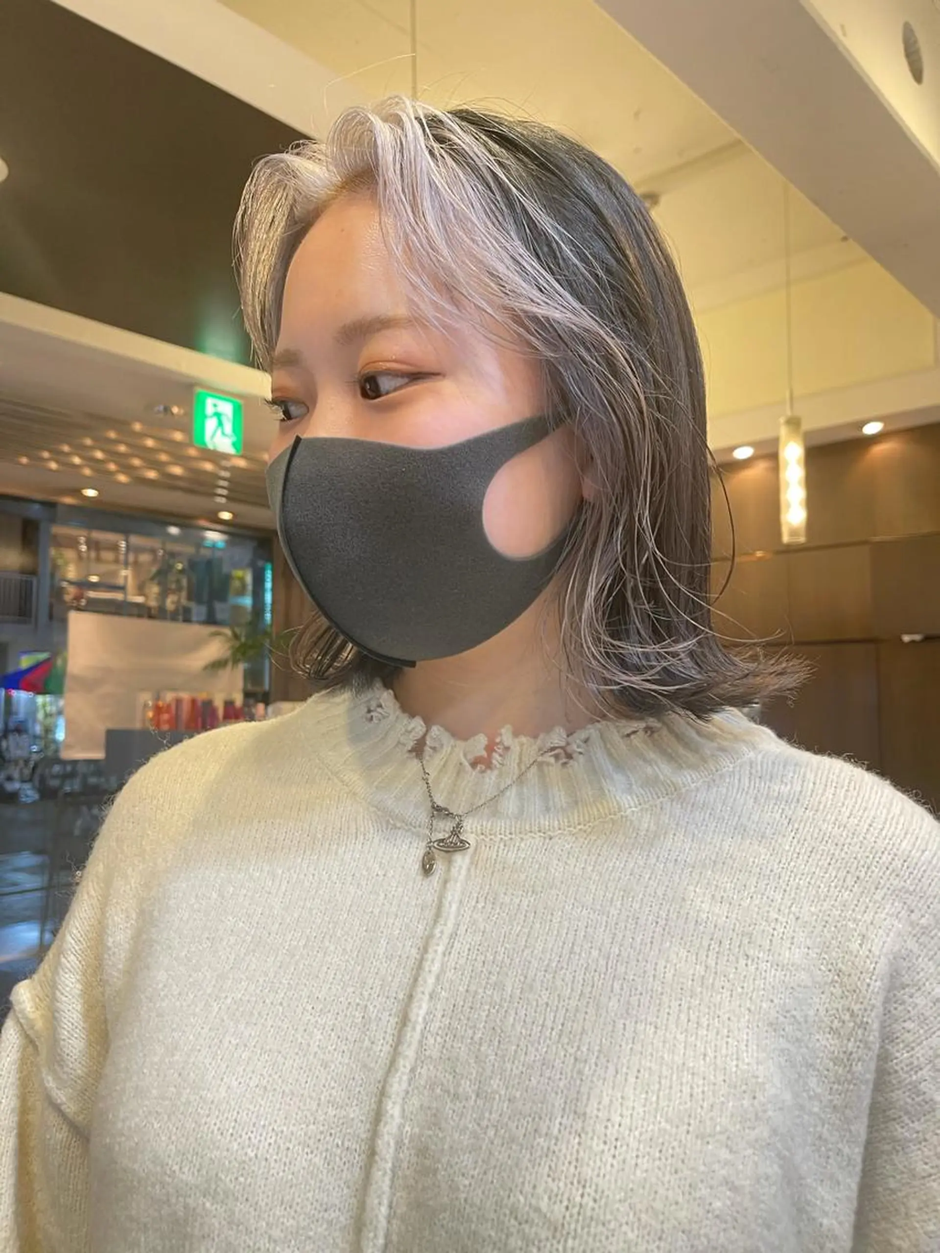 カラー ミストバング フェイスフレーミング ユナ🌙 nailのネイルデザイン