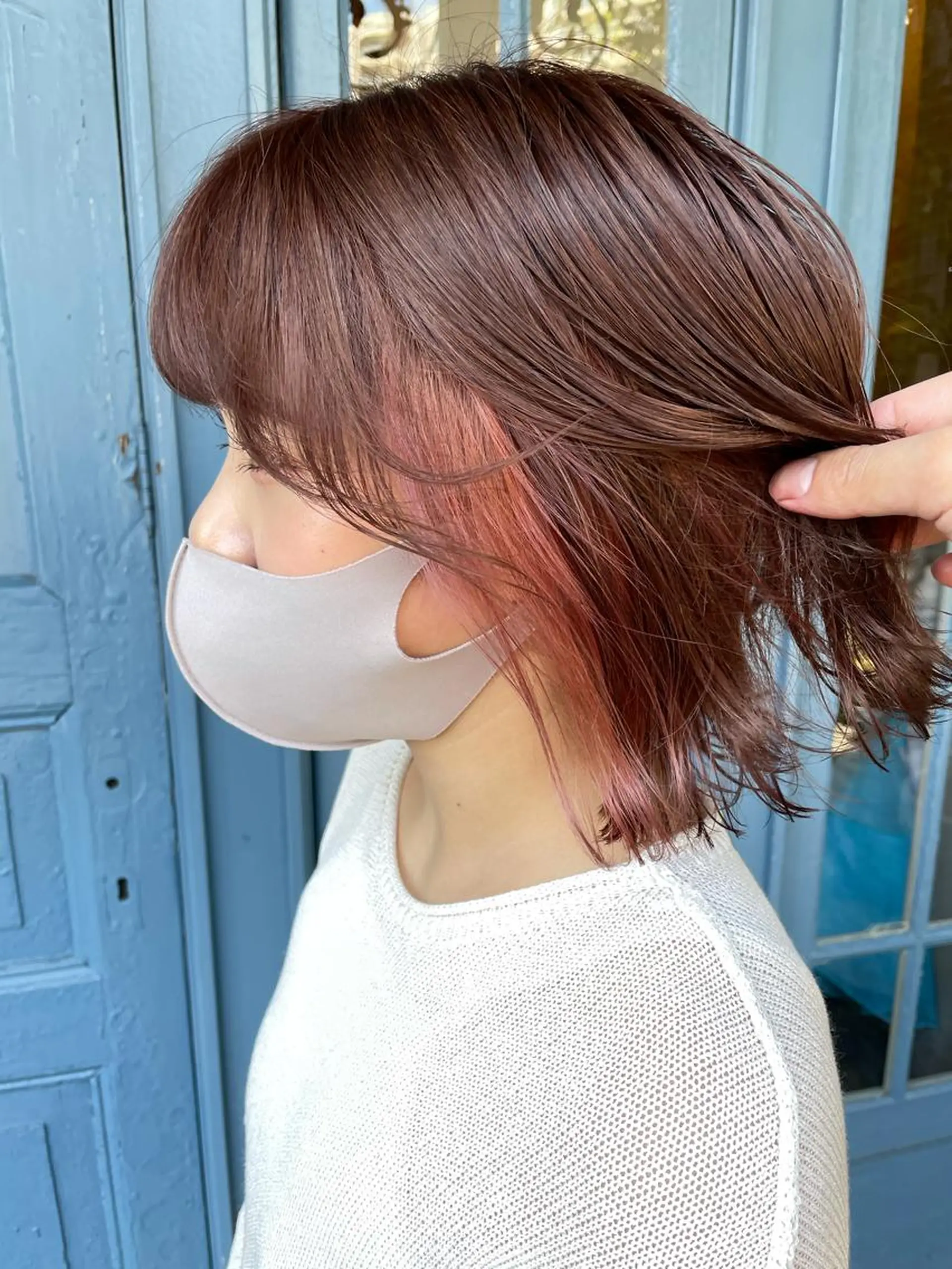 ショート ブリーチ毛矯正.髪質 改善.髪にドラマをのヘアスタイル