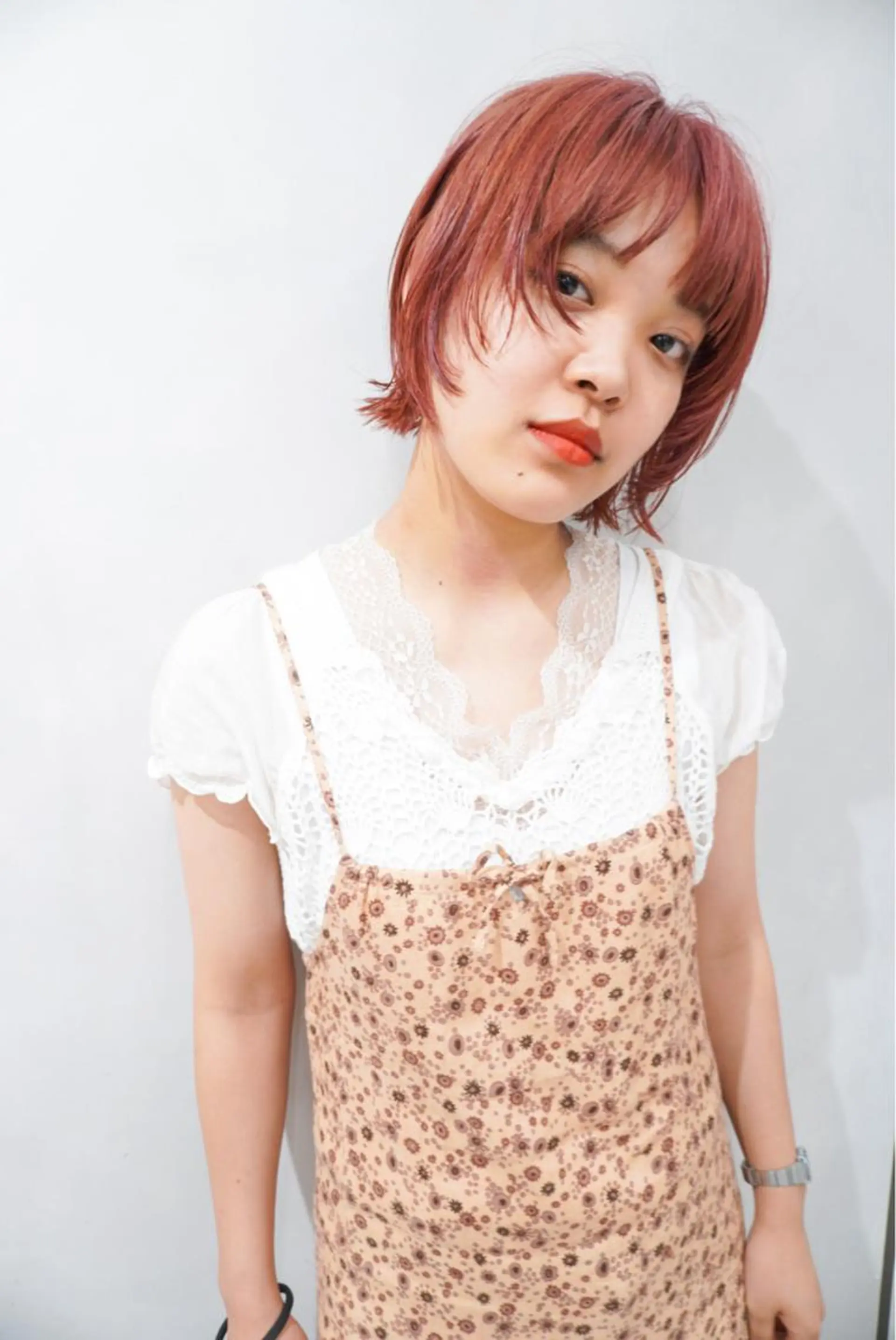 ショート カラー ボブレイヤー ボブ レイヤーカット カット ヘアカラー トリートメント ハイトーン特化サロン 代表 中谷蓮のヘアスタイル