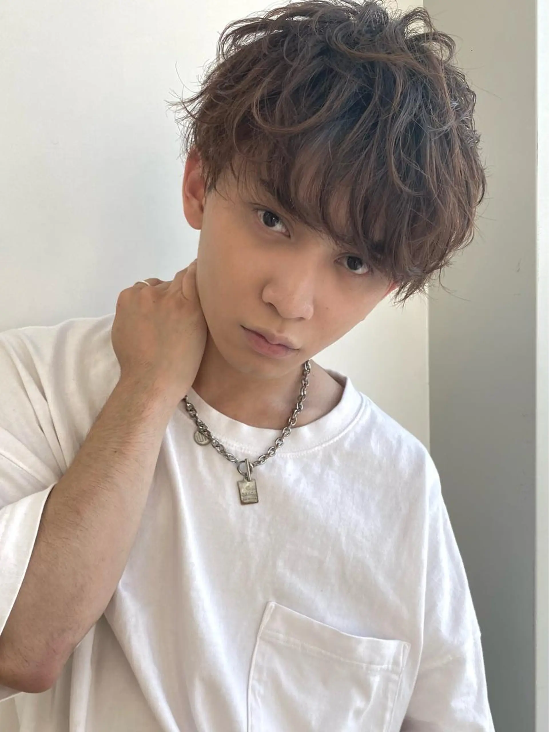 カラー メンズ カット センターパート ／植田のヘアスタイル