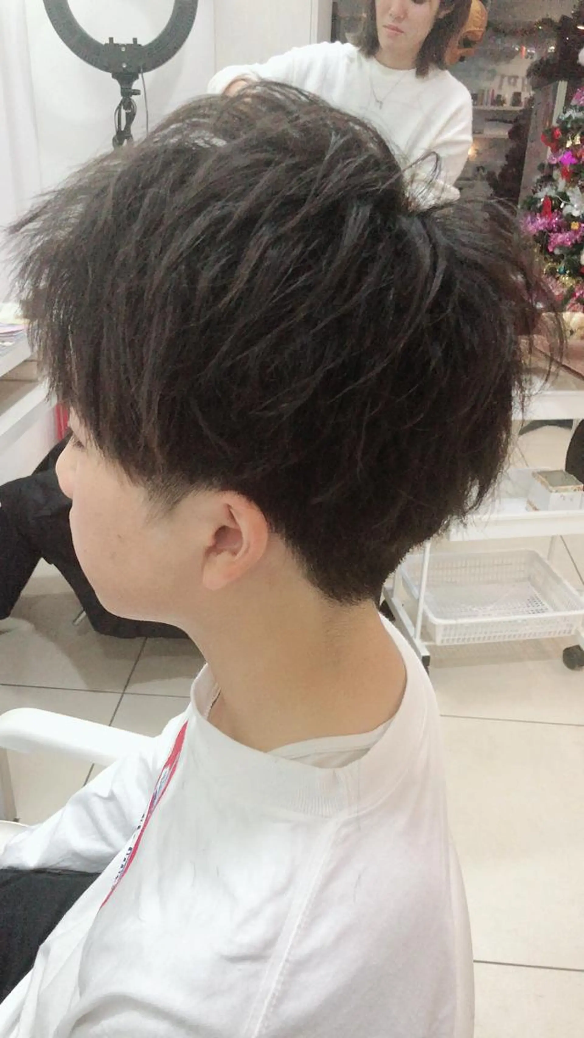 ショート メンズ 髪質改善× ハイライト溝江のヘアスタイル