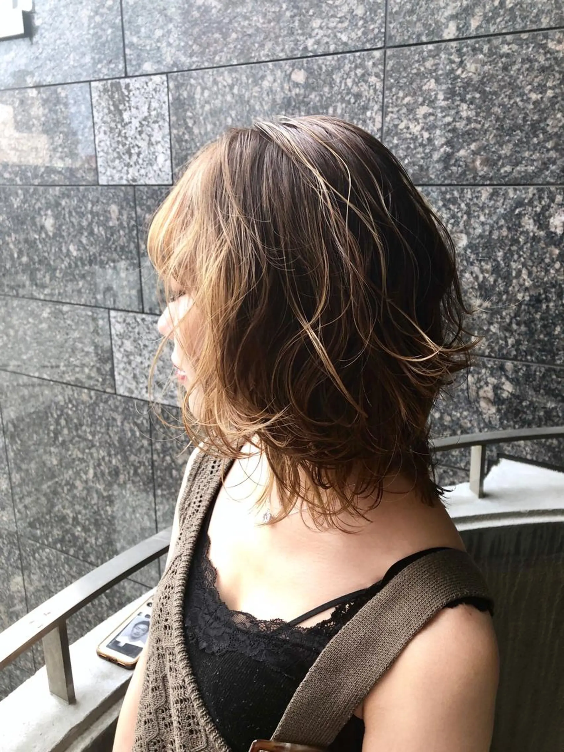 ミディアム レイヤーカット color & care  Lita所属・カラーアンドケアリタ kitamuuuのヘアスタイル