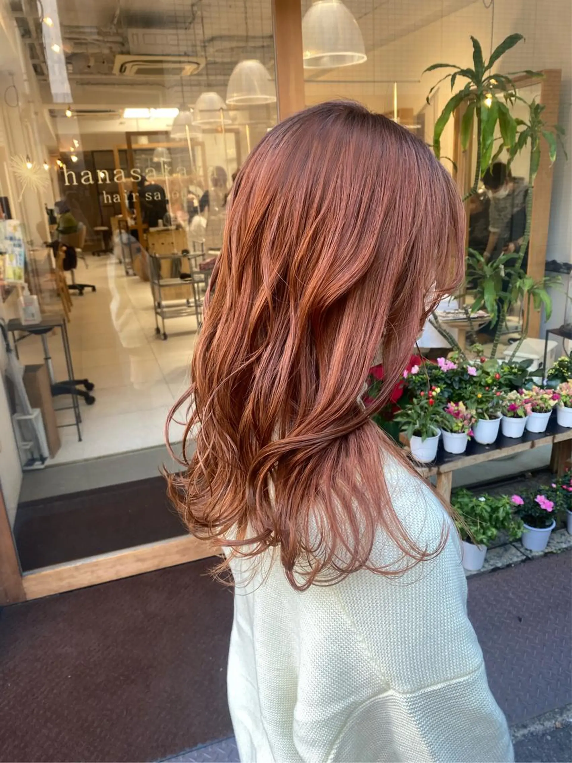 ロング カラー 安永 涼のヘアスタイル