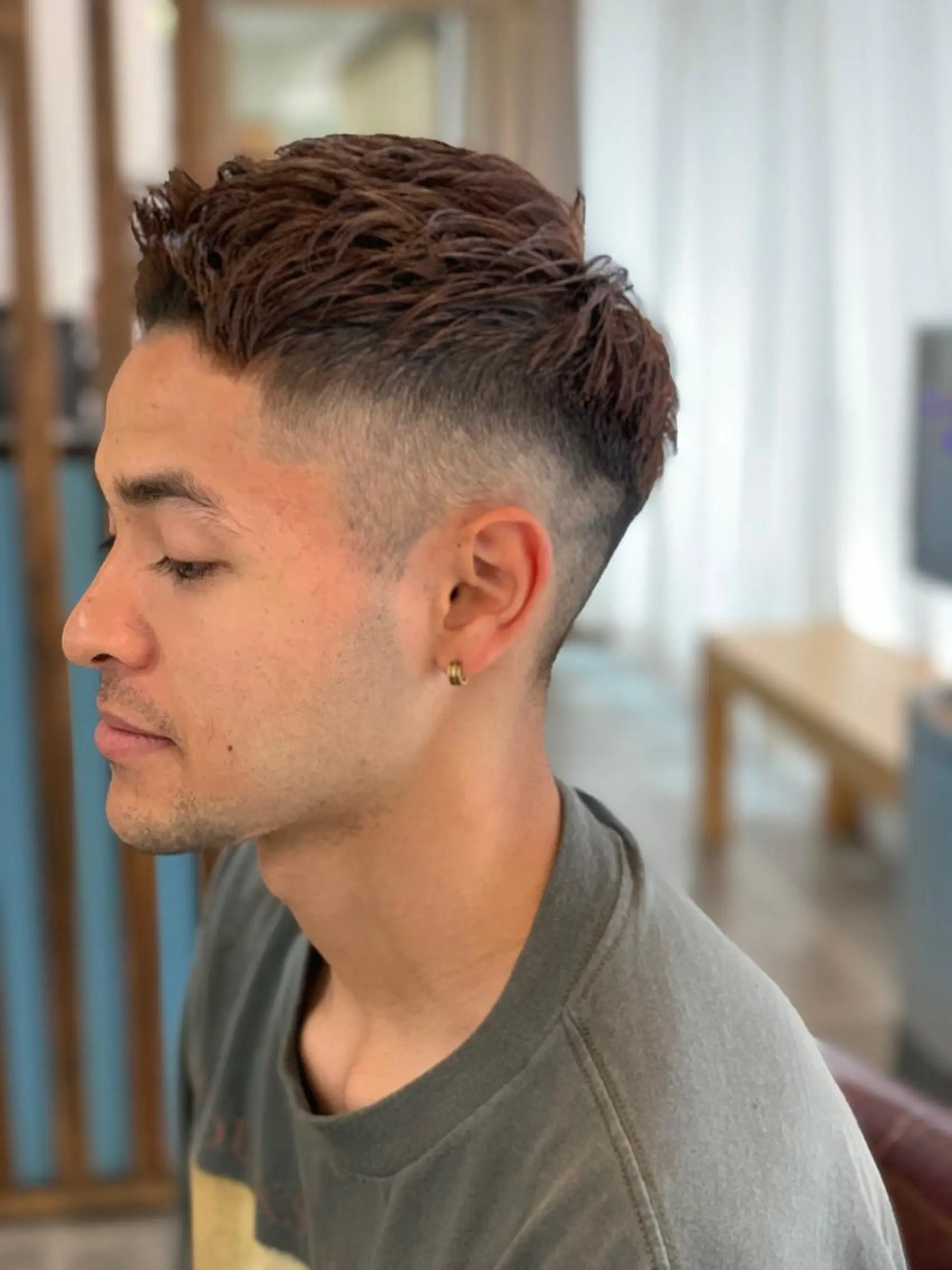 ショート カラー メンズ メンズベリーショート ベリーショート ブラウンカラー ショートヘア CECIL hair なんば店所属・メンズパーマ 艶髪☆店長☆有馬のヘアスタイル