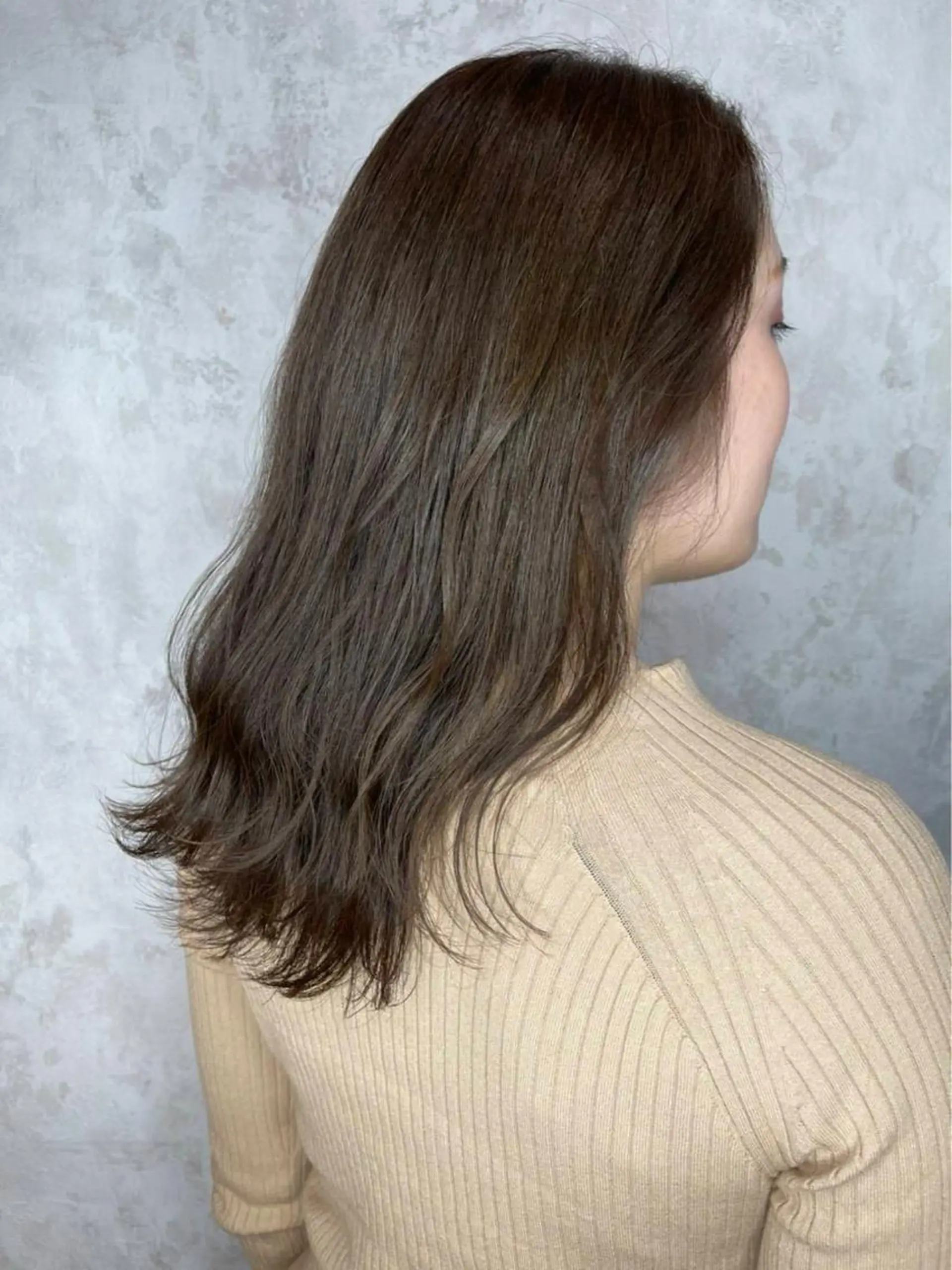 ロング カット ヘアカラー トリートメント かめい りなのヘアスタイル