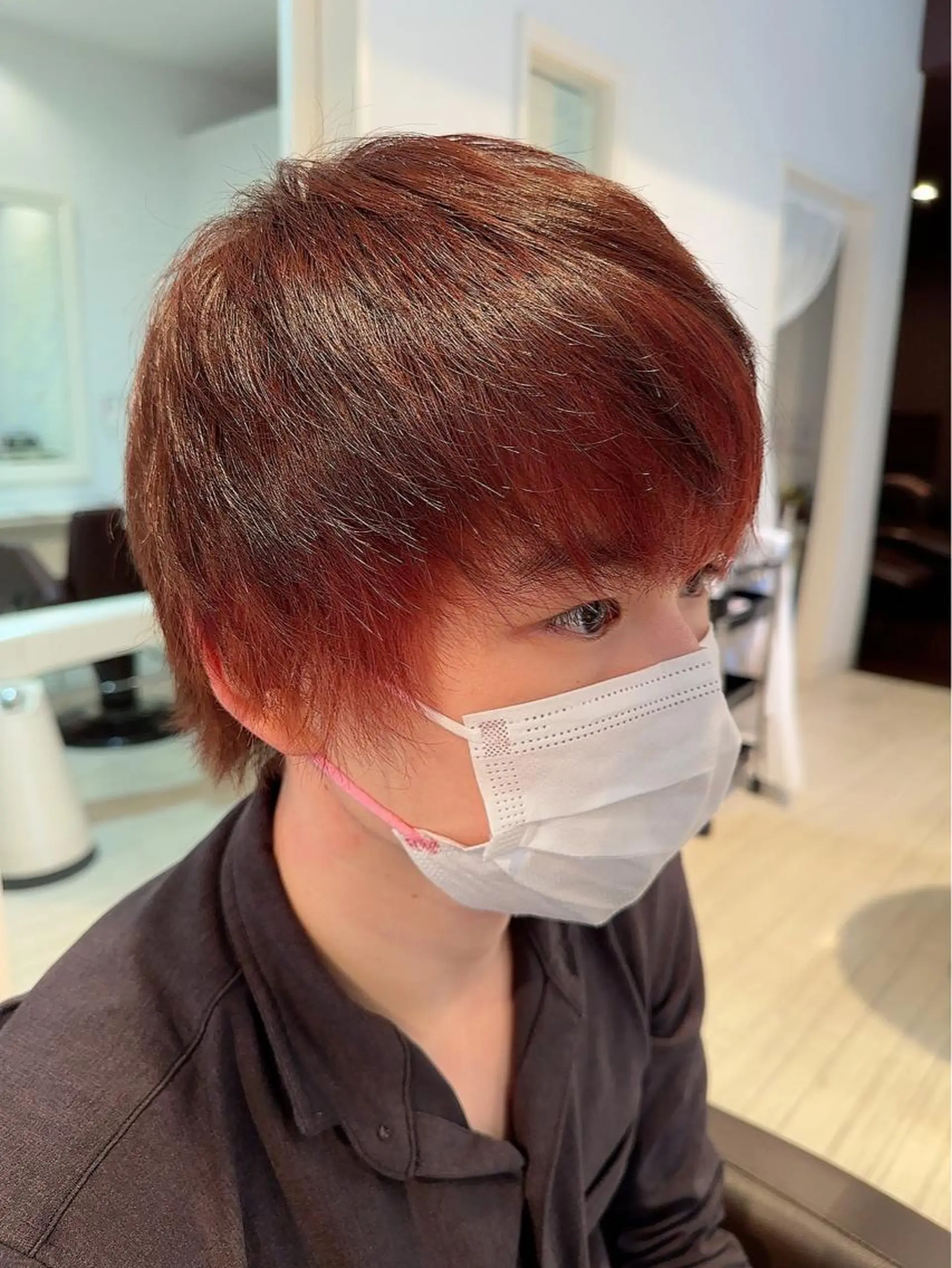 カラー メンズ ヘアカラー 髪質改善&ストレート ‪✂︎‬鈴木青樹のヘアスタイル