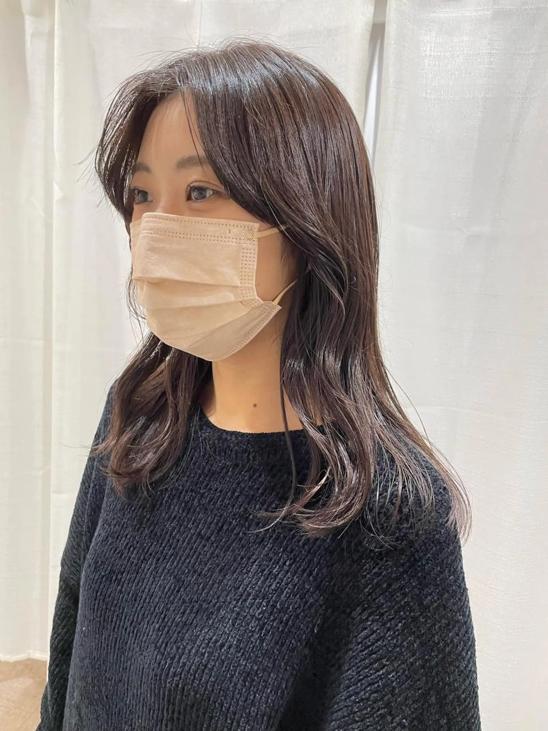 セミロング カラー 顔周りカット 韓国風ヘア レイヤーカット silo所属・silo MOKA 顔周りカット🦦のヘアスタイル