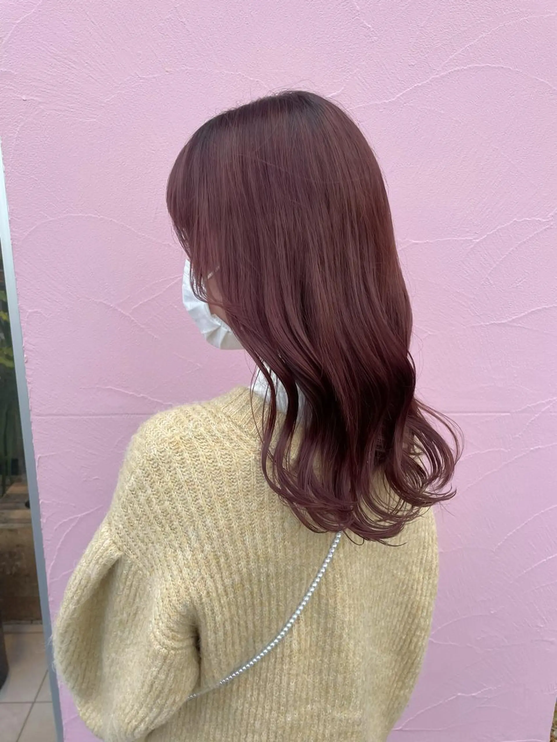 セミロング カラー ブリーチ ひなた 艶カラー/渋谷のヘアスタイル