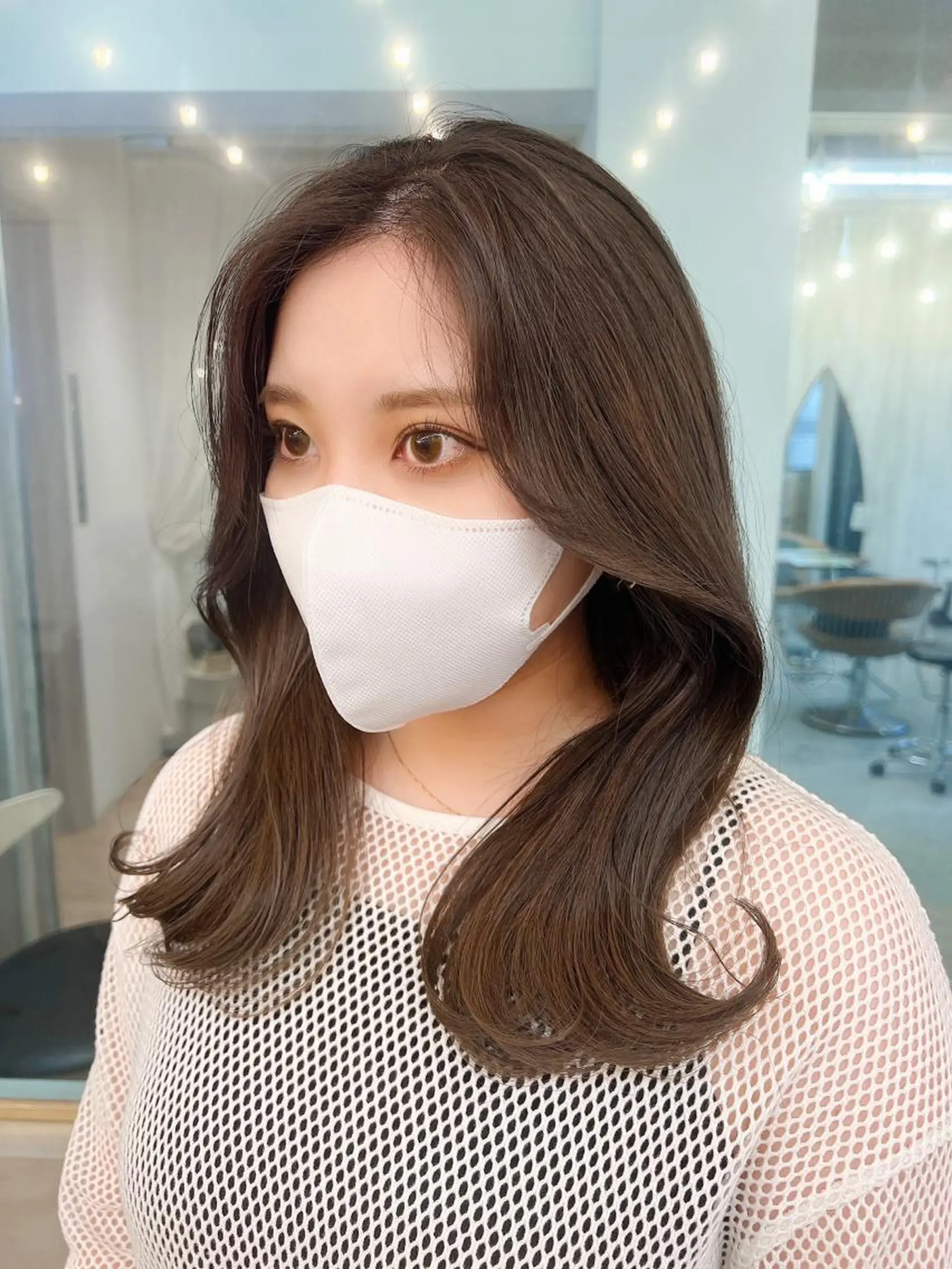 ミディアム カット ヘアカラー トリートメント 🌷韓国レイヤー/艶 カラー🇰🇷amiのヘアスタイル