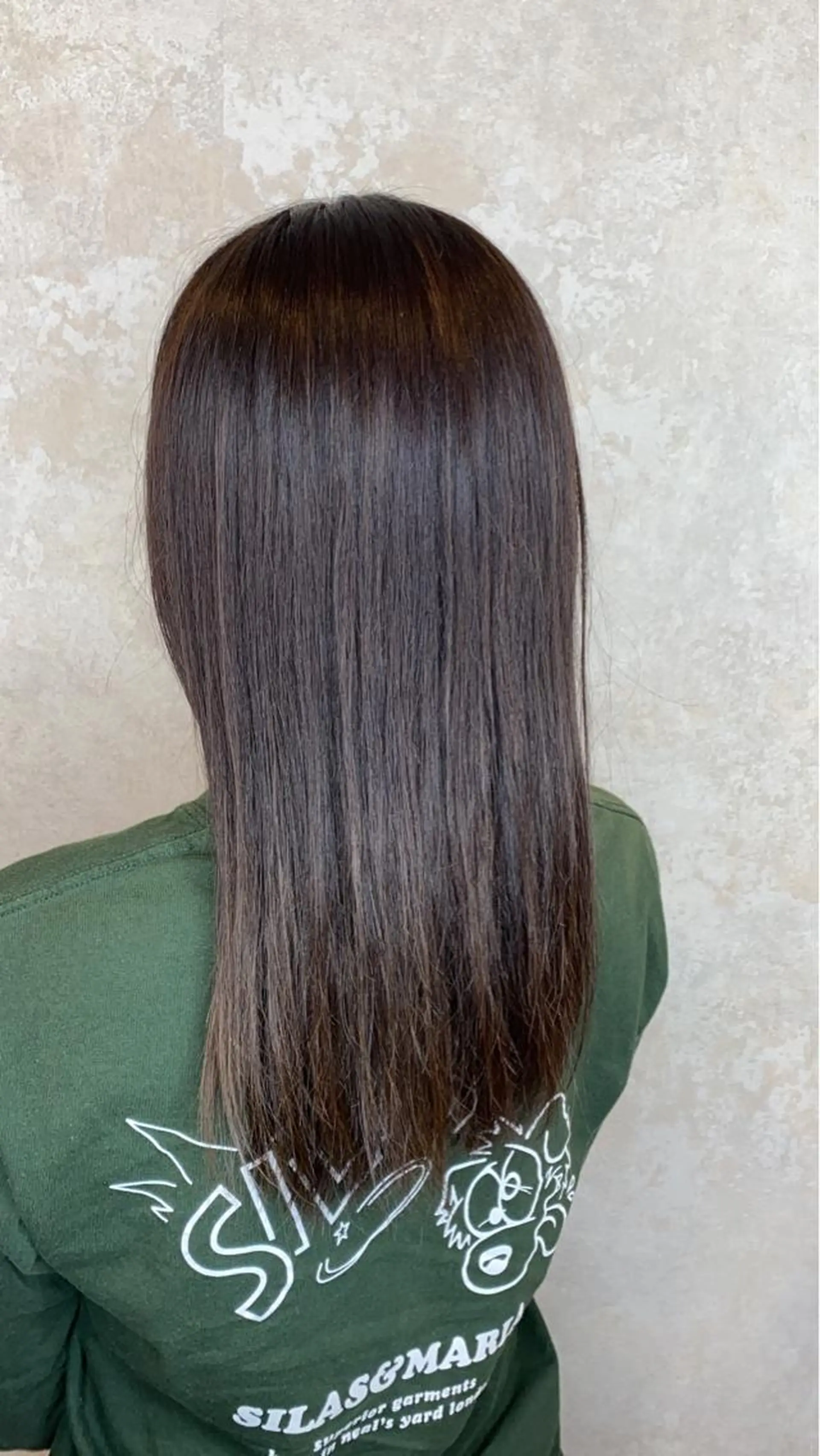 セミロング カラー アッシュ ベージュカラー 黒髪 ブリーチ ケアブリーチ CIEL天六店 三上春のヘアスタイル