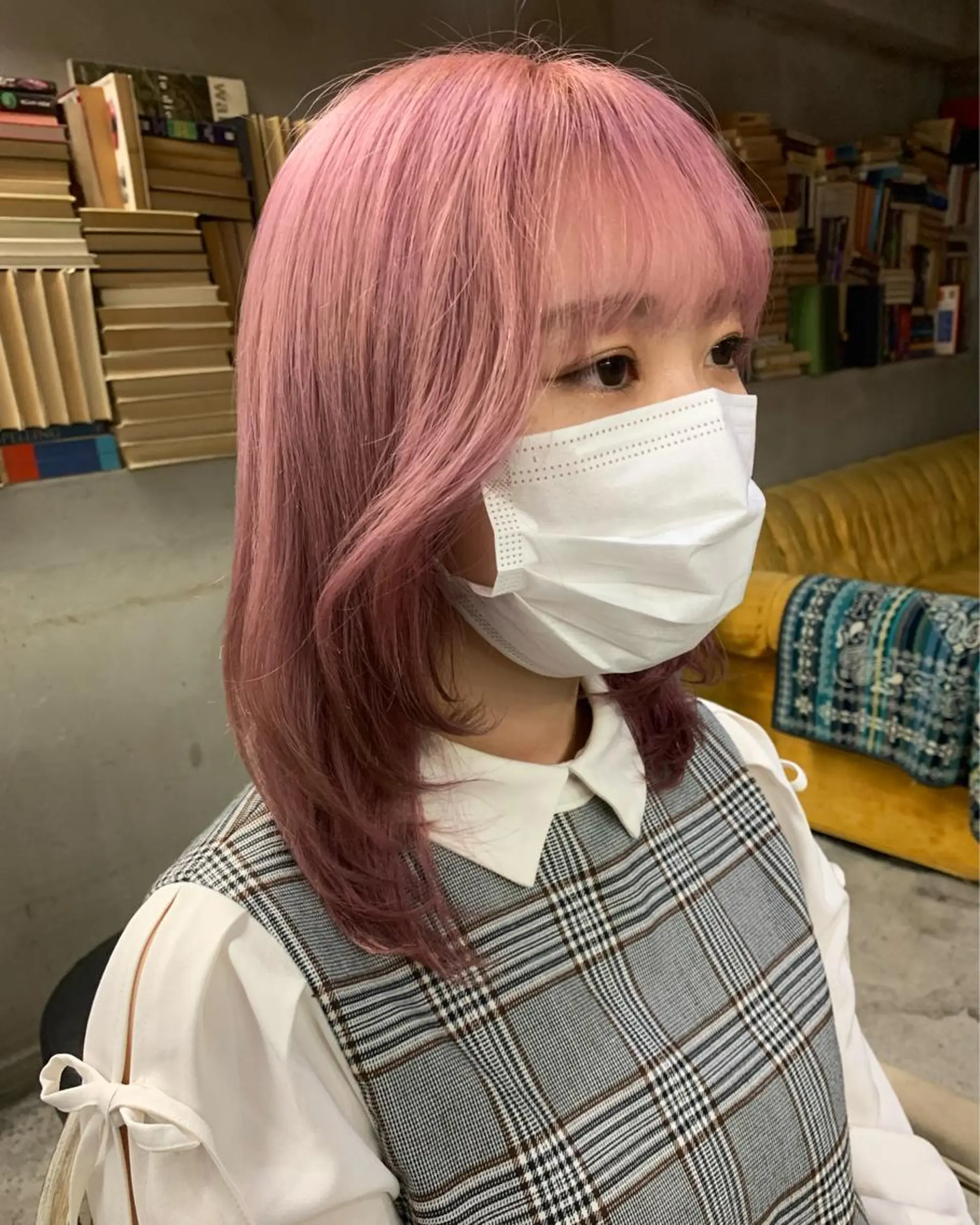 ミディアム カラー 透明感カラー ハイトーンカラー ピンクカラー 似合わせカラー🫶 小川千波のヘアスタイル