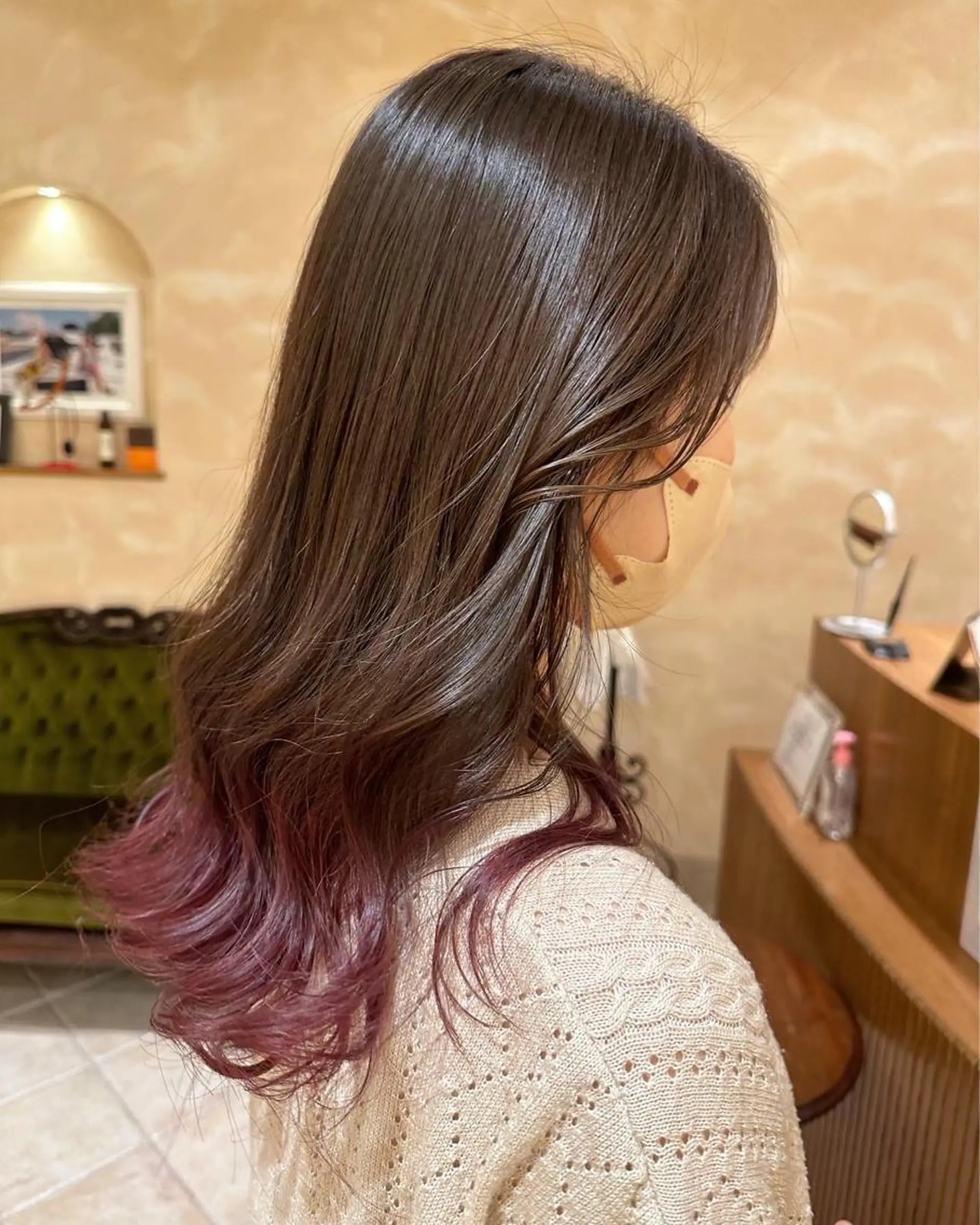 セミロング カラー 小林 瑚白のヘアスタイル