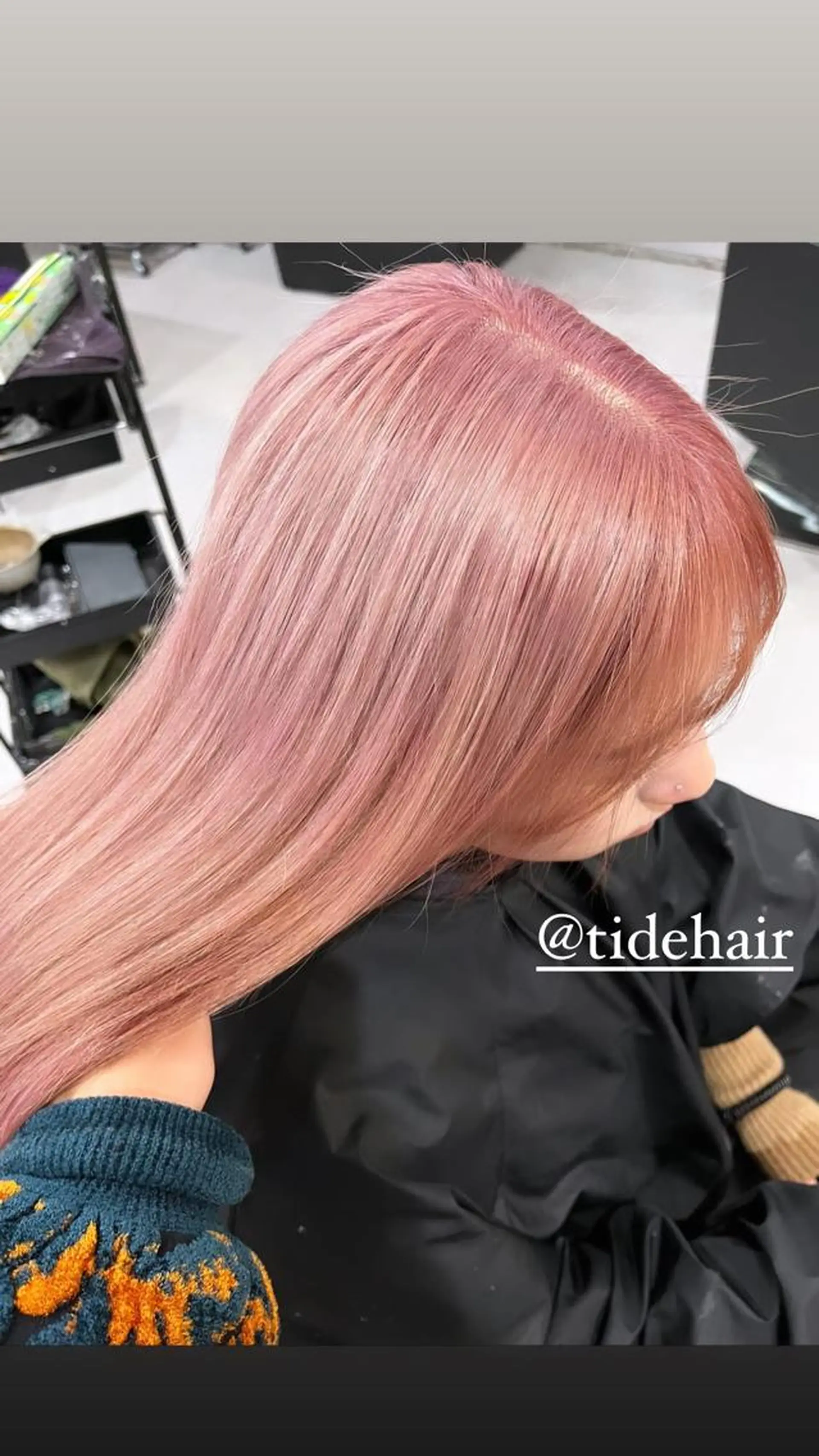 ミディアム カラー ベージュカラー ピンクカラー ピンクベージュ TIDEHAIR / 韓国ヘア/MOEのヘアスタイル