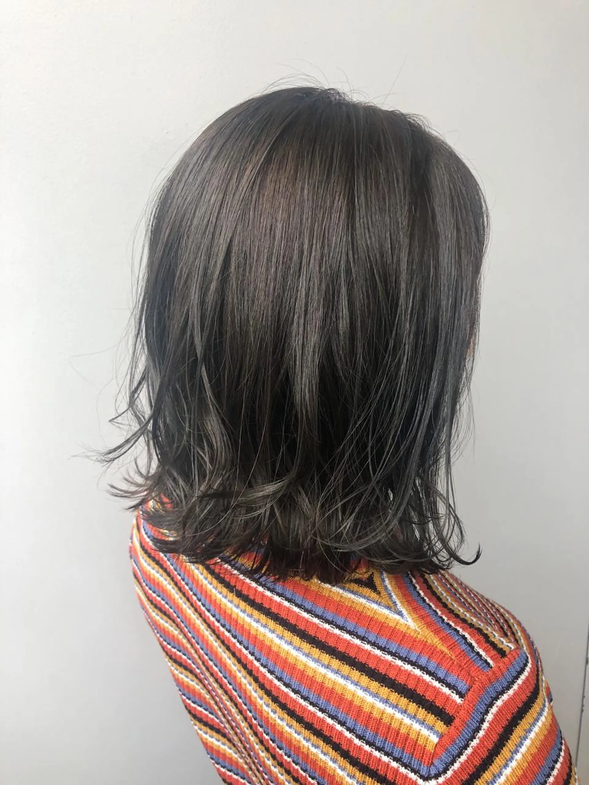 セミロング カラー パーマ ヘアアレンジ メンズ キッズ ネイル マツエク・マツパ ダークグレー ダークグレージュ グレージュ Rene'所属・当日予約⭕️ yuriのヘアスタイル